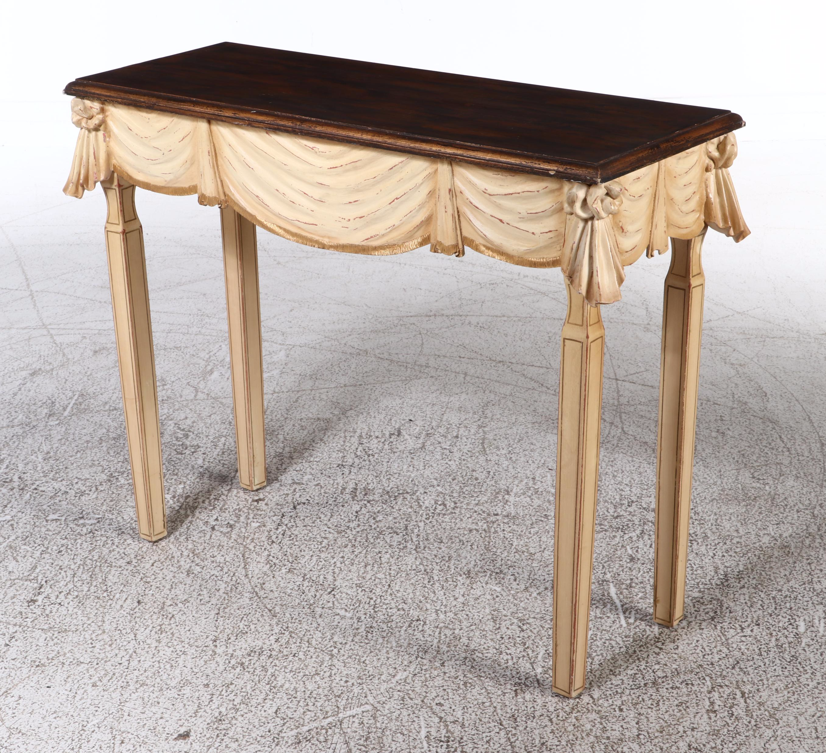 Sterling Industries French Style Carved Wood Console Table
