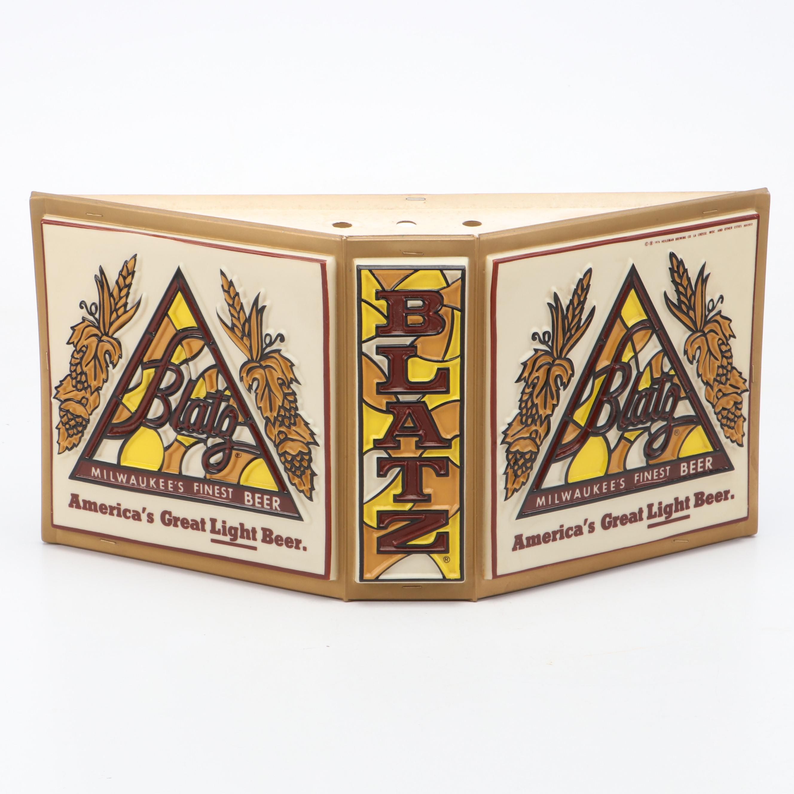 Blatz Beer Illuminated Advertising Sign, 1976
