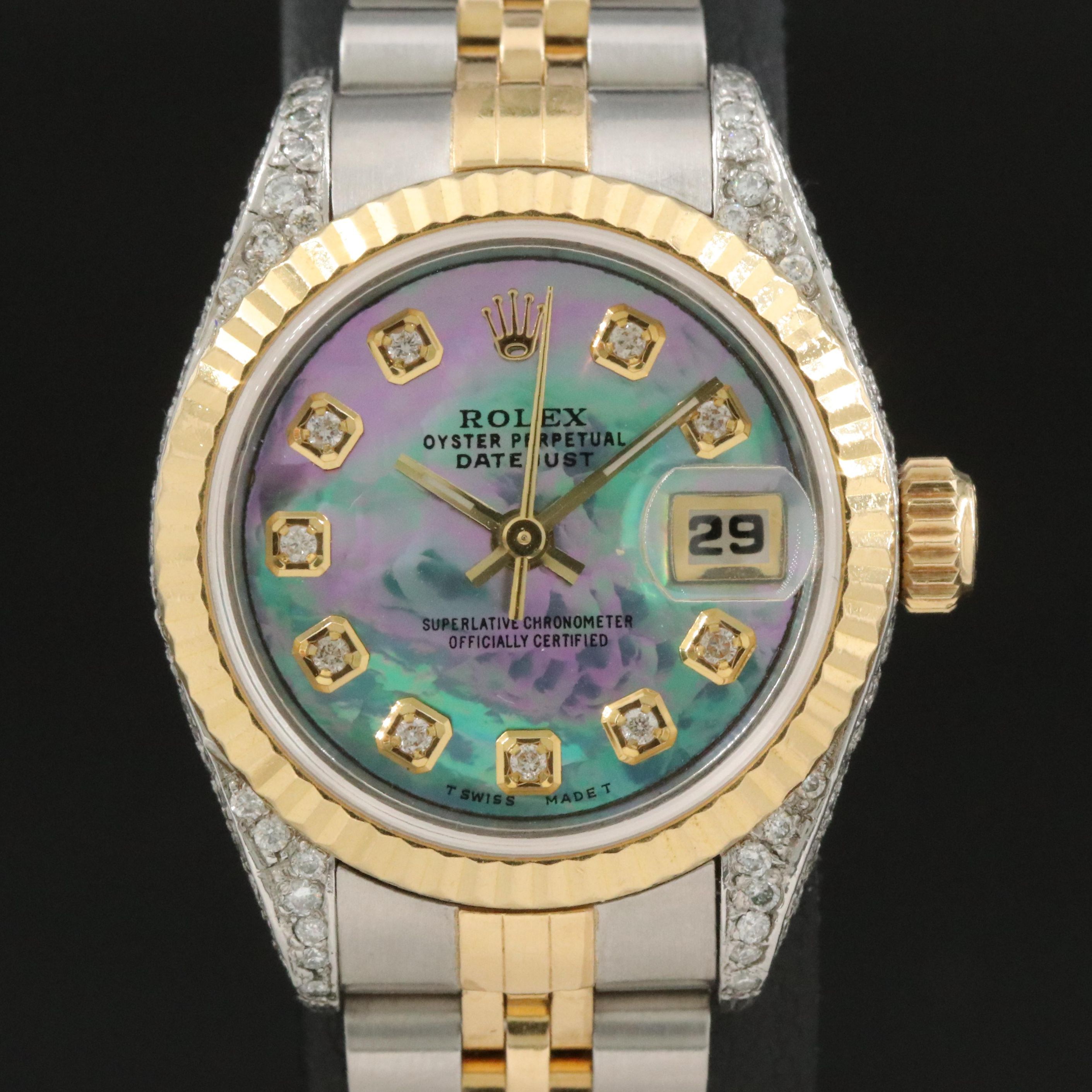 1997 - 1998 Rolex Custom 1.06 CTW Diamond Dial and Case Datejust Watch