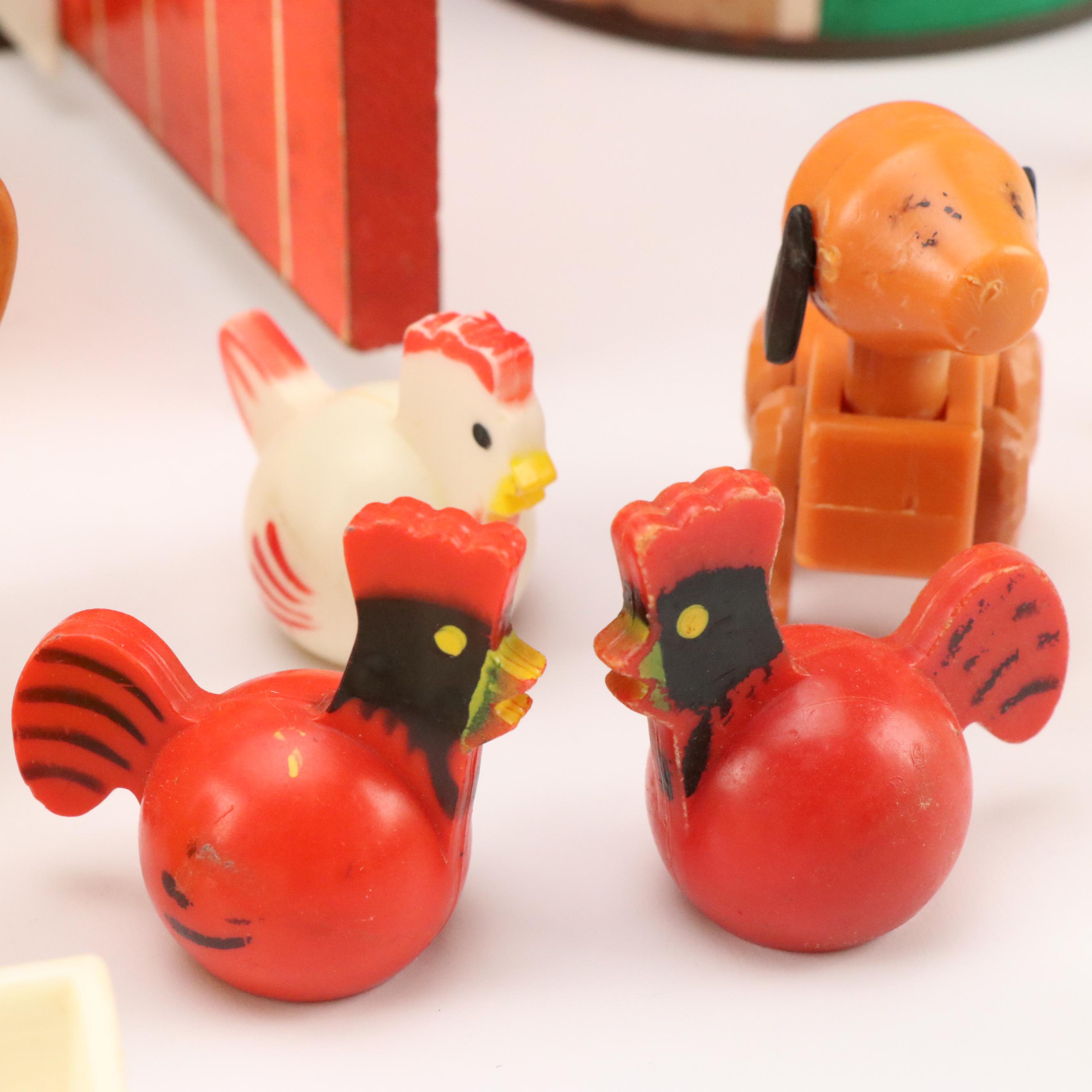 Fisher-Price Little People Toy Barn and Silo, 1967