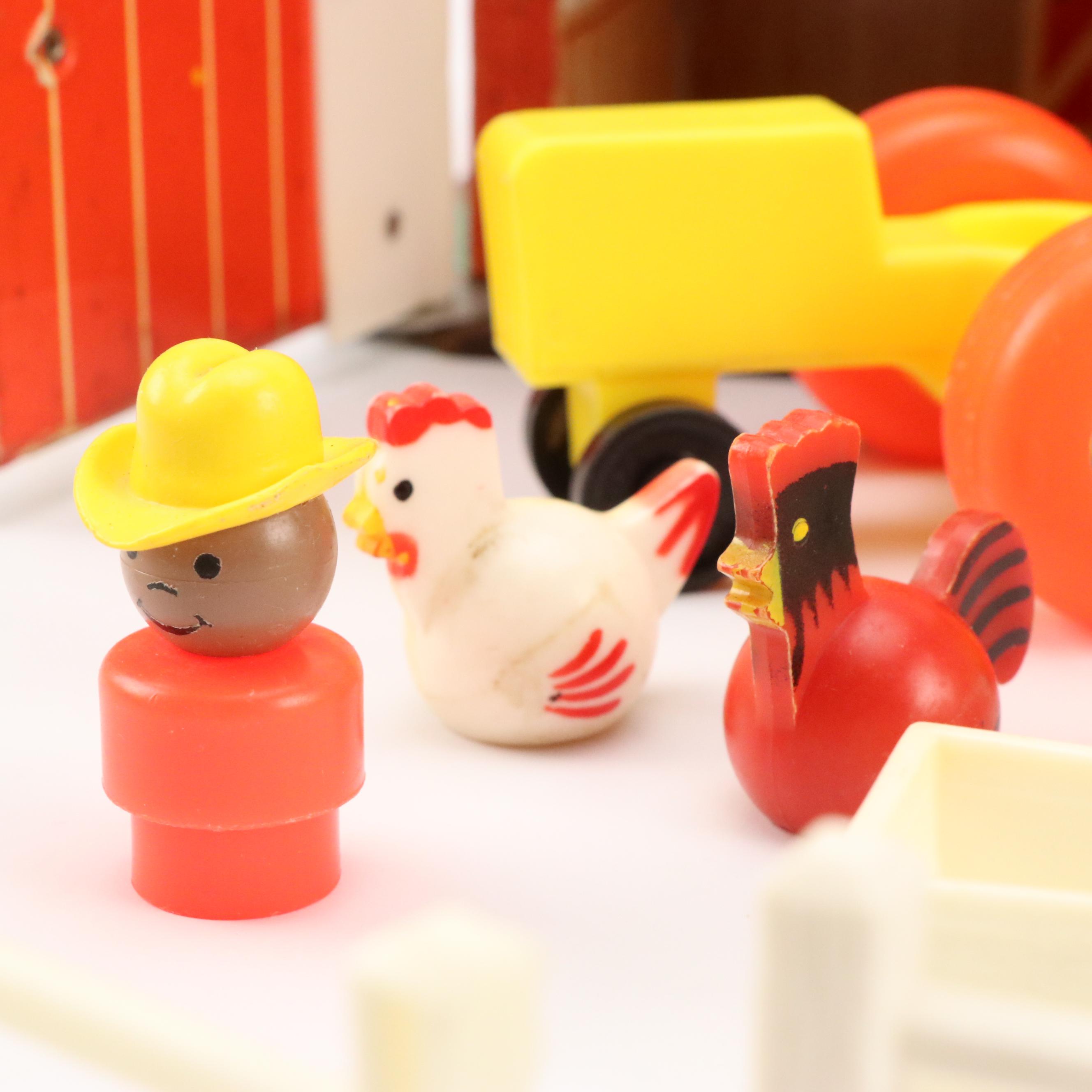 Fisher-Price Little People Toy Barn and Silo, 1967