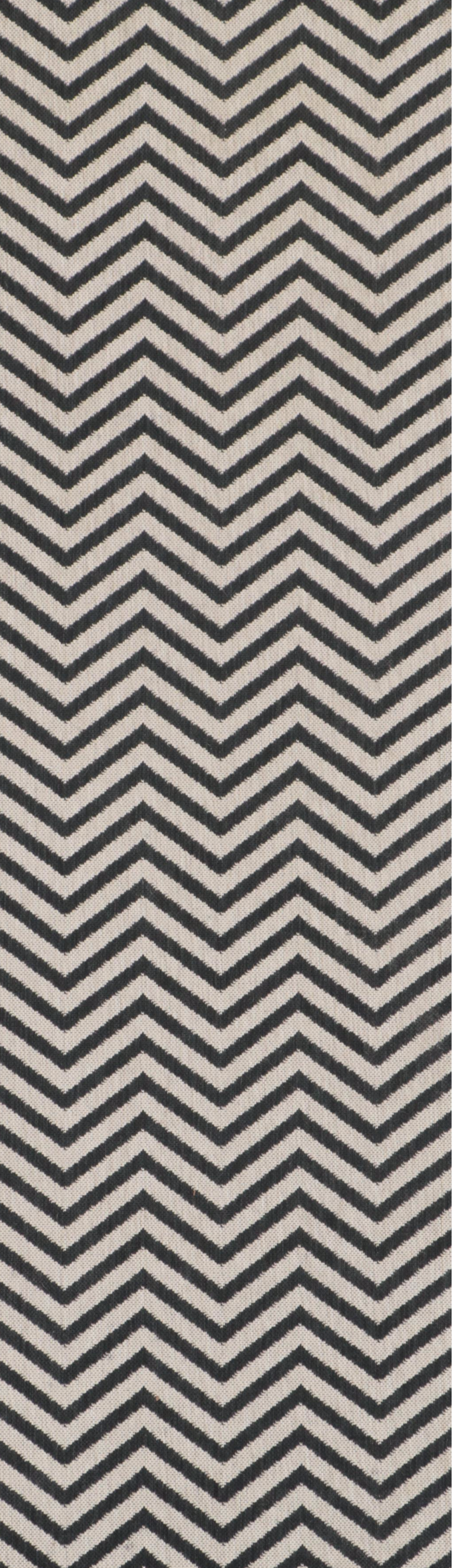 Three Machine Made Chevron Patterned Area Rugs