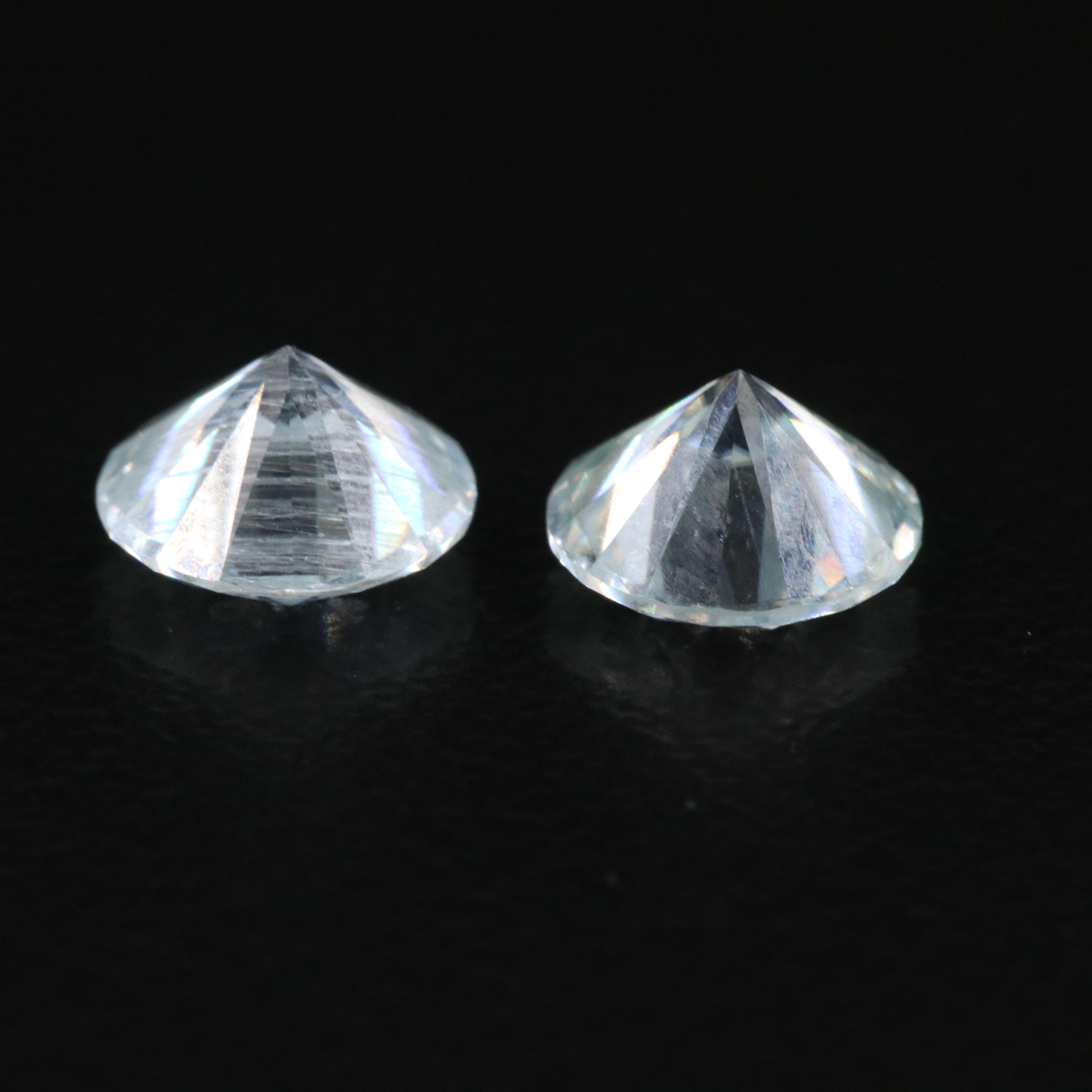 Loose 1.86 CTW Moissanite Pair