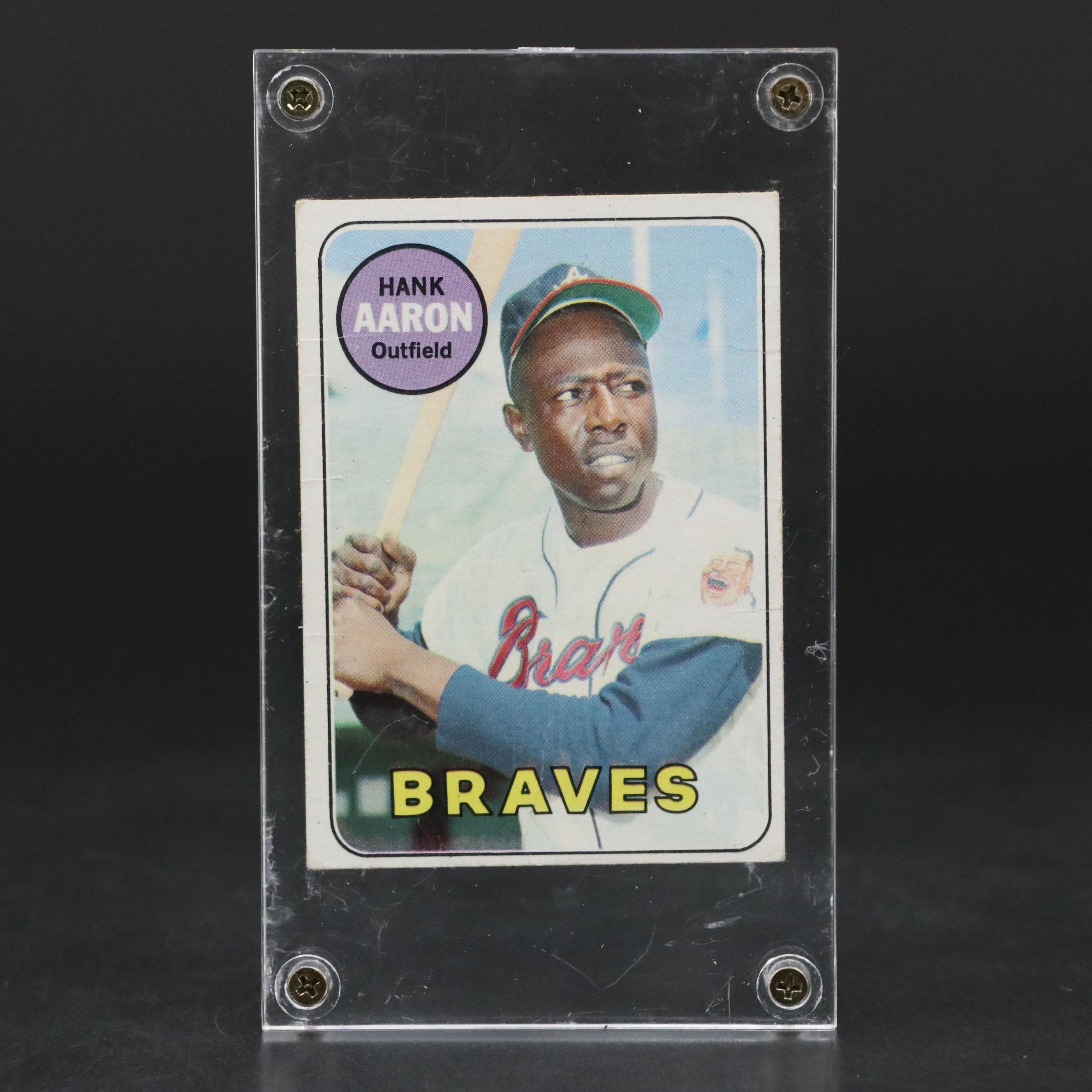 1969 Topps Hank Aaron Atlanta Braves Baseball Card
