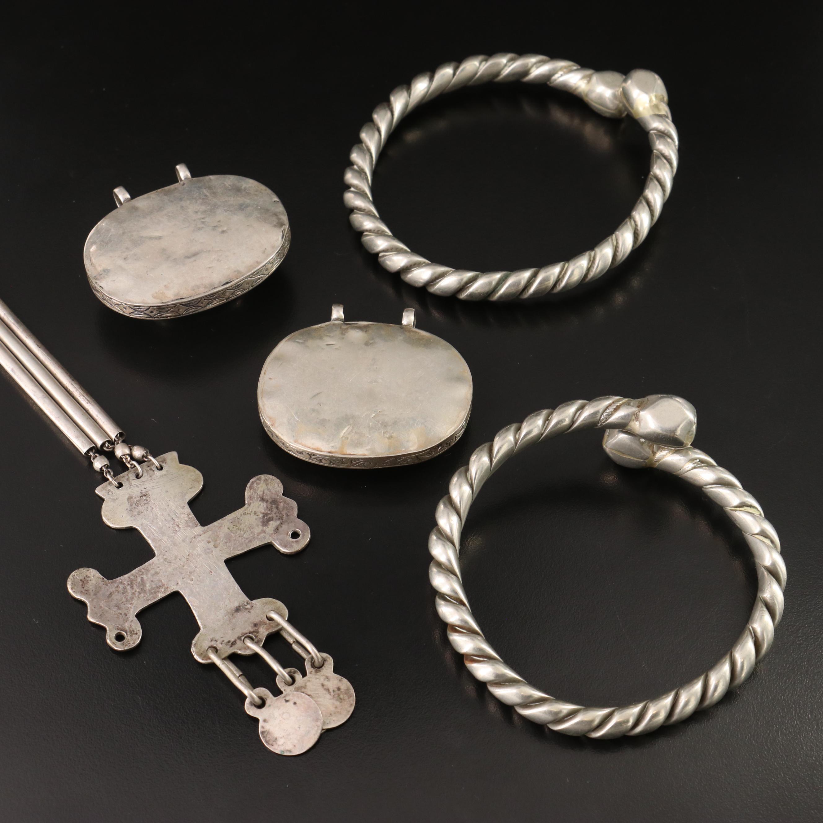 Jewelry Collection ft. South American Sterling Cross Necklace & Afghan Signets