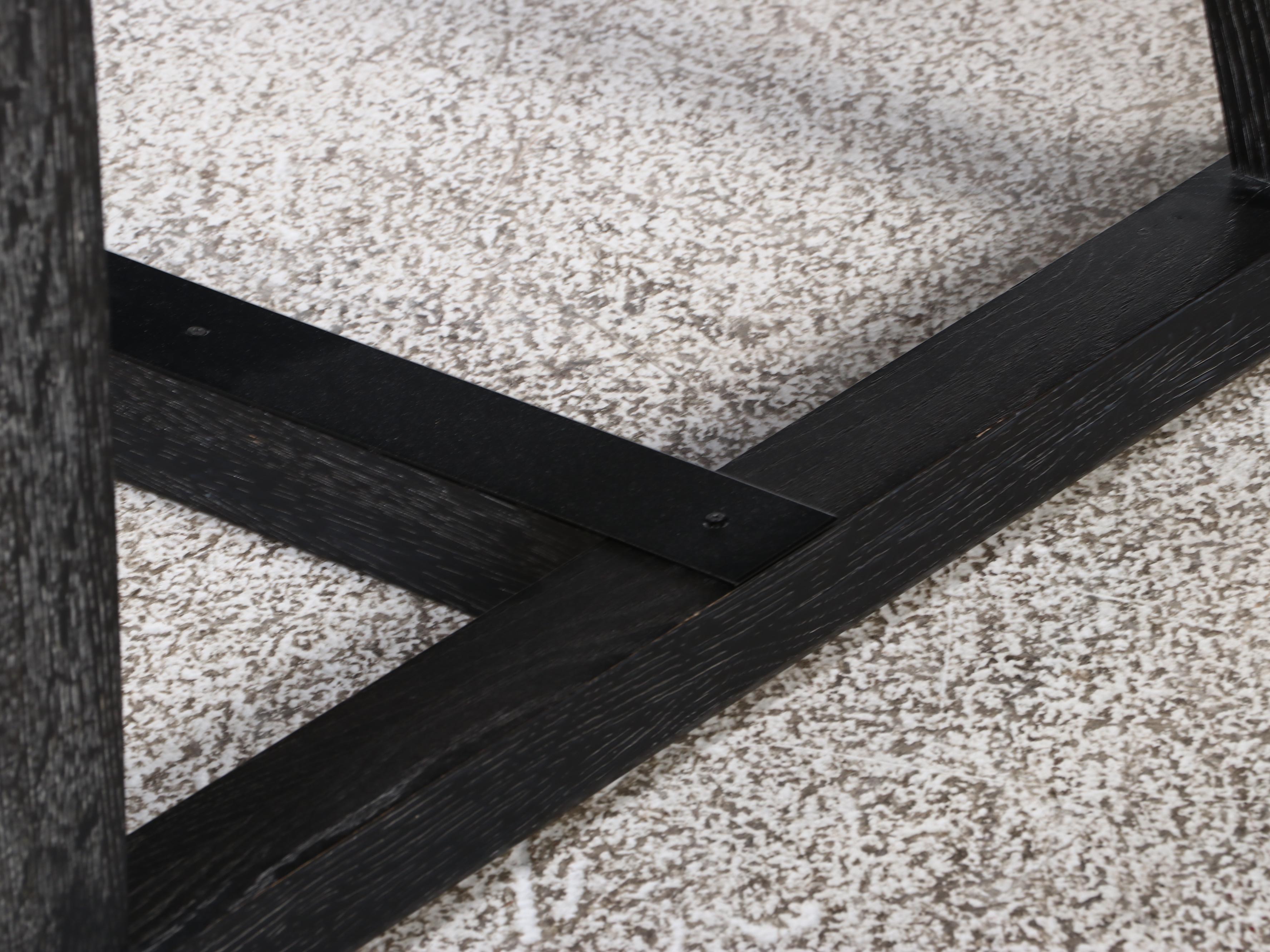 Contemporary Wooden Trestle Table