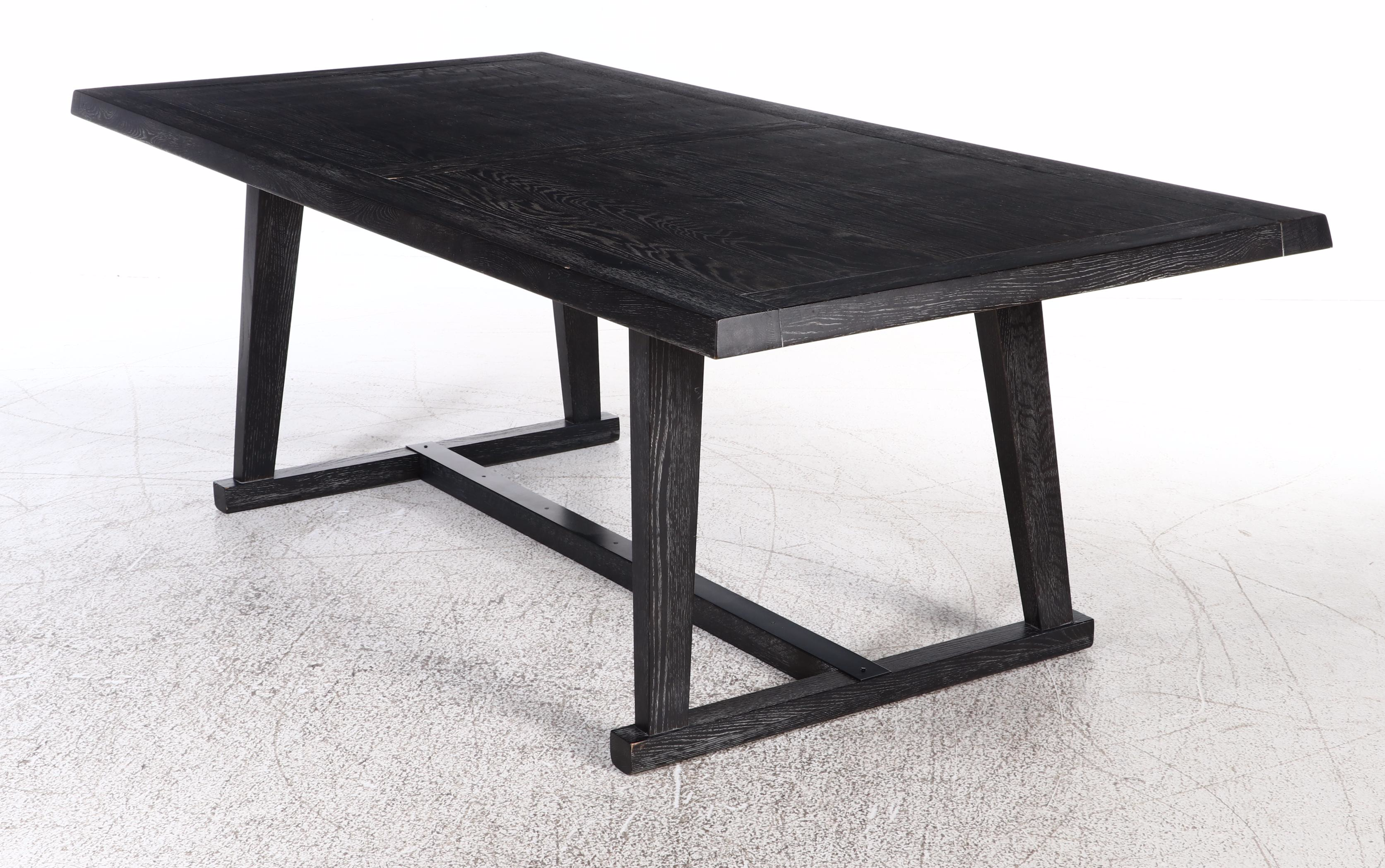 Contemporary Wooden Trestle Table