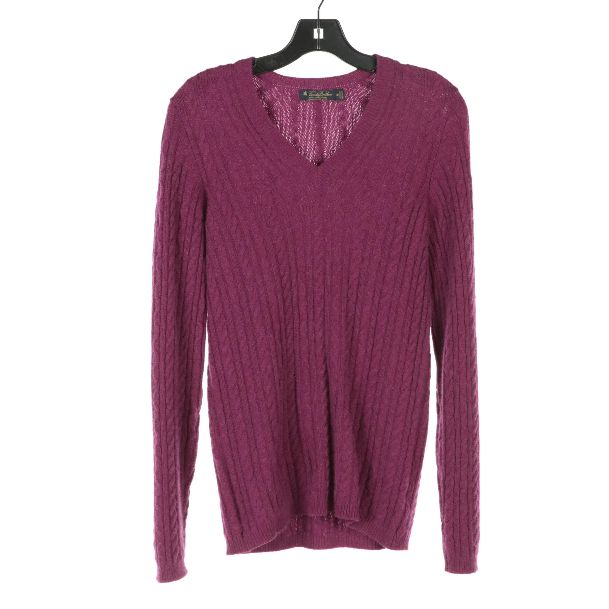 Brooks Brothers Dress Pants, Cashmere Sweater & Button-Down, Tory Burch T-Shirt