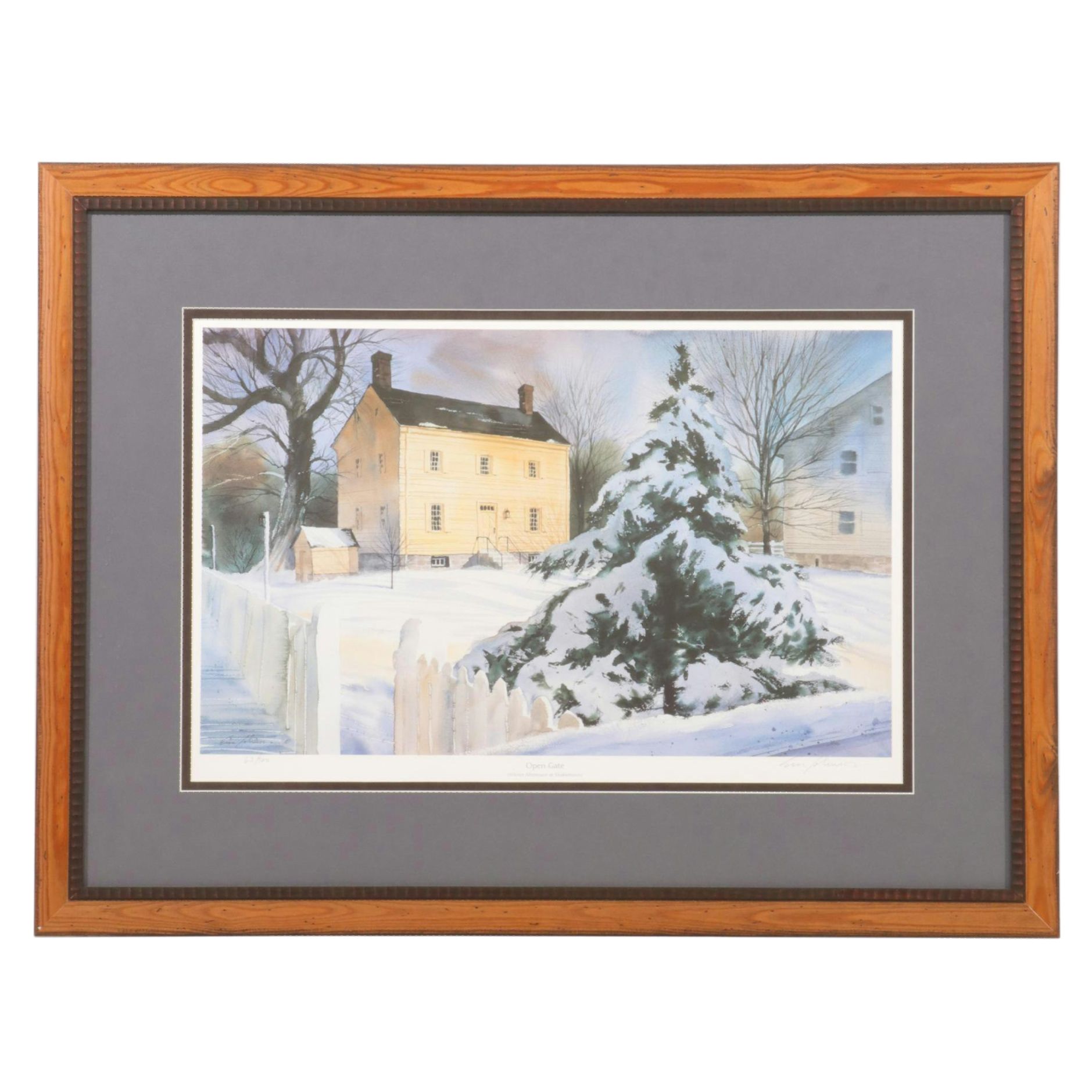 Eric Johnson Landscape Offset Lithograph "Open Gate"