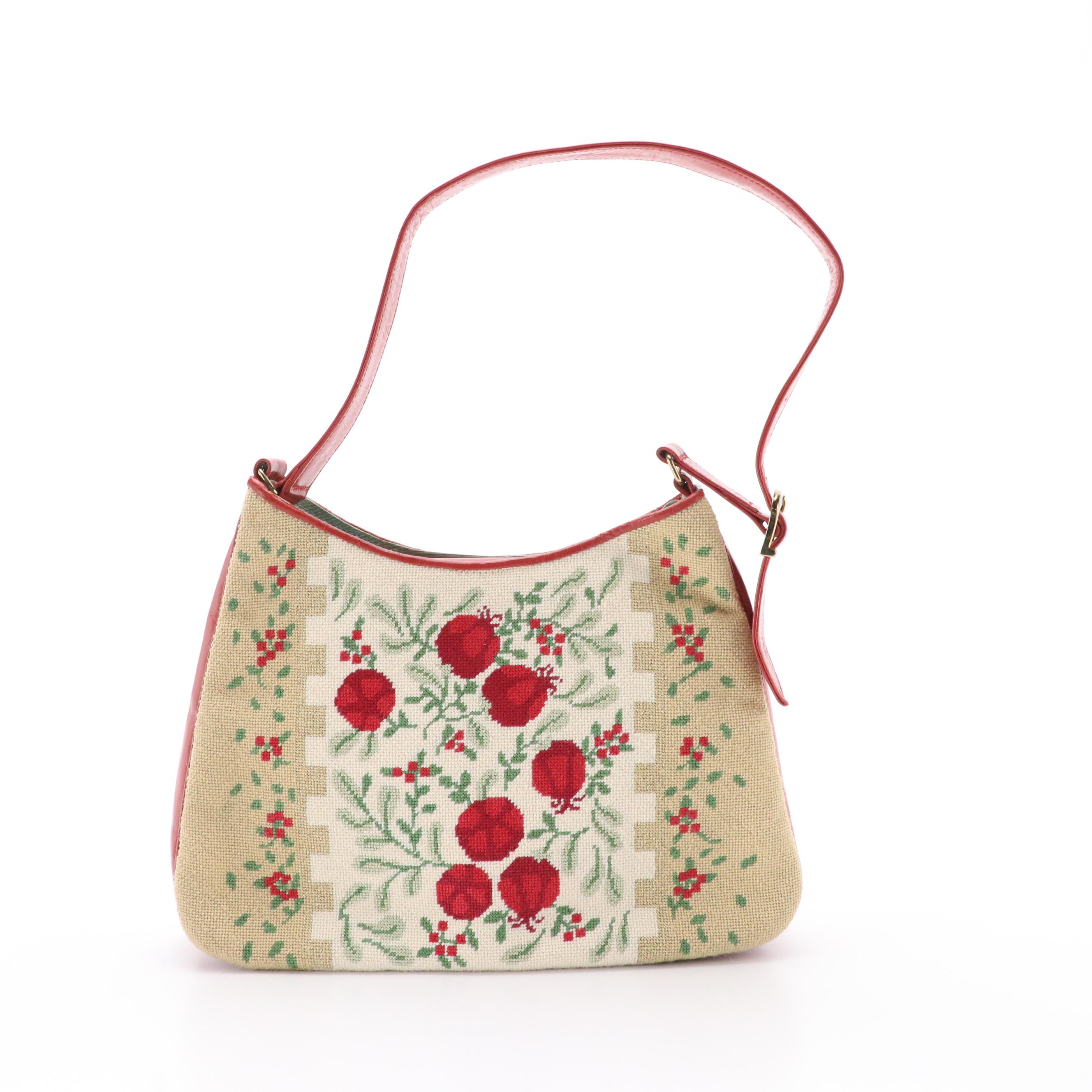 Elizabeth Turner Multicolored Needlepoint Shoulder Bag