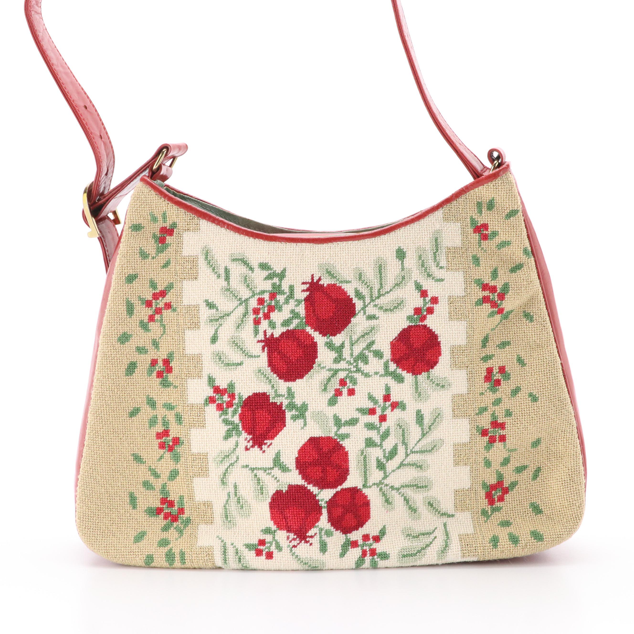 Elizabeth Turner Multicolored Needlepoint Shoulder Bag