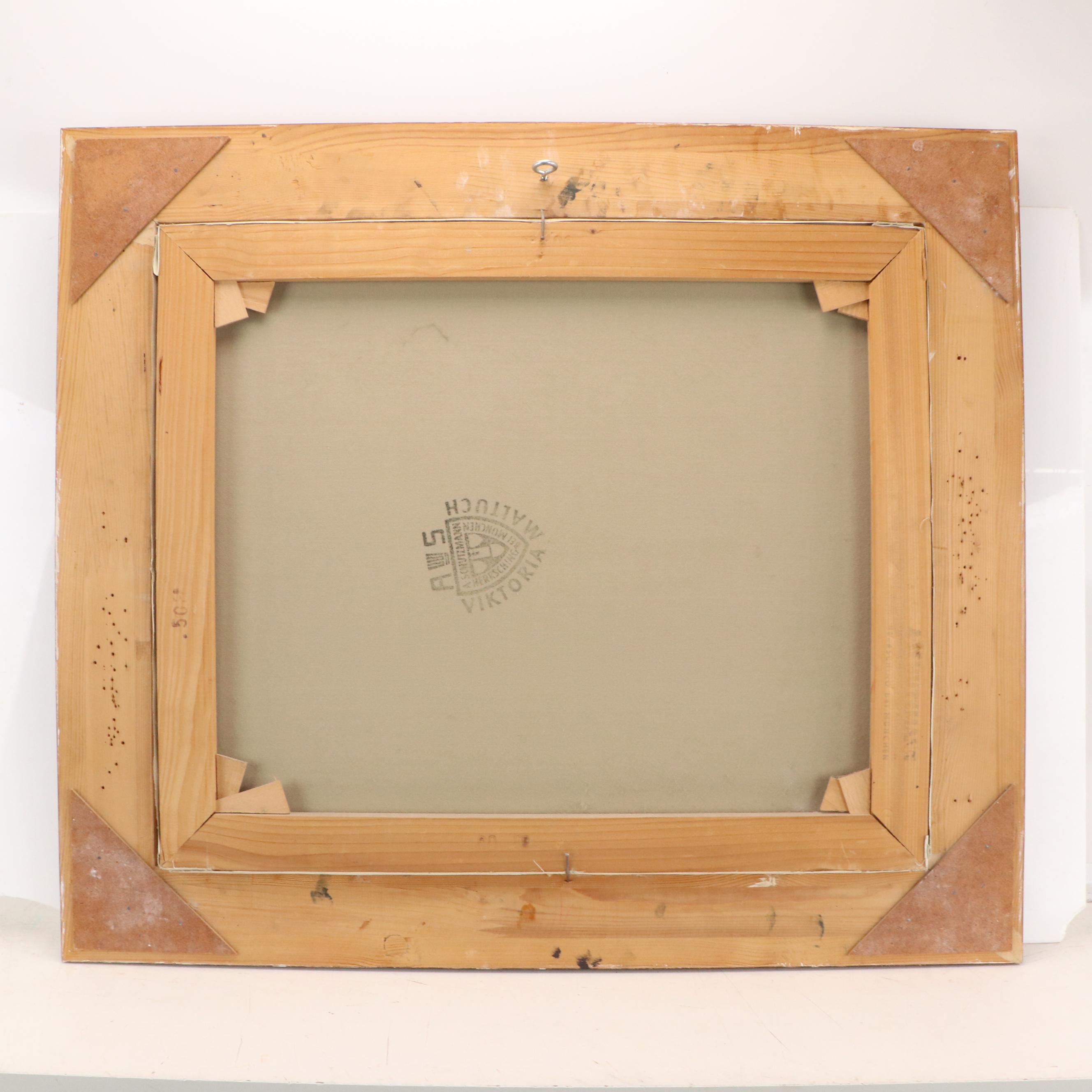 James Christensen Oil Painting of Priest Reading Under Candlelight