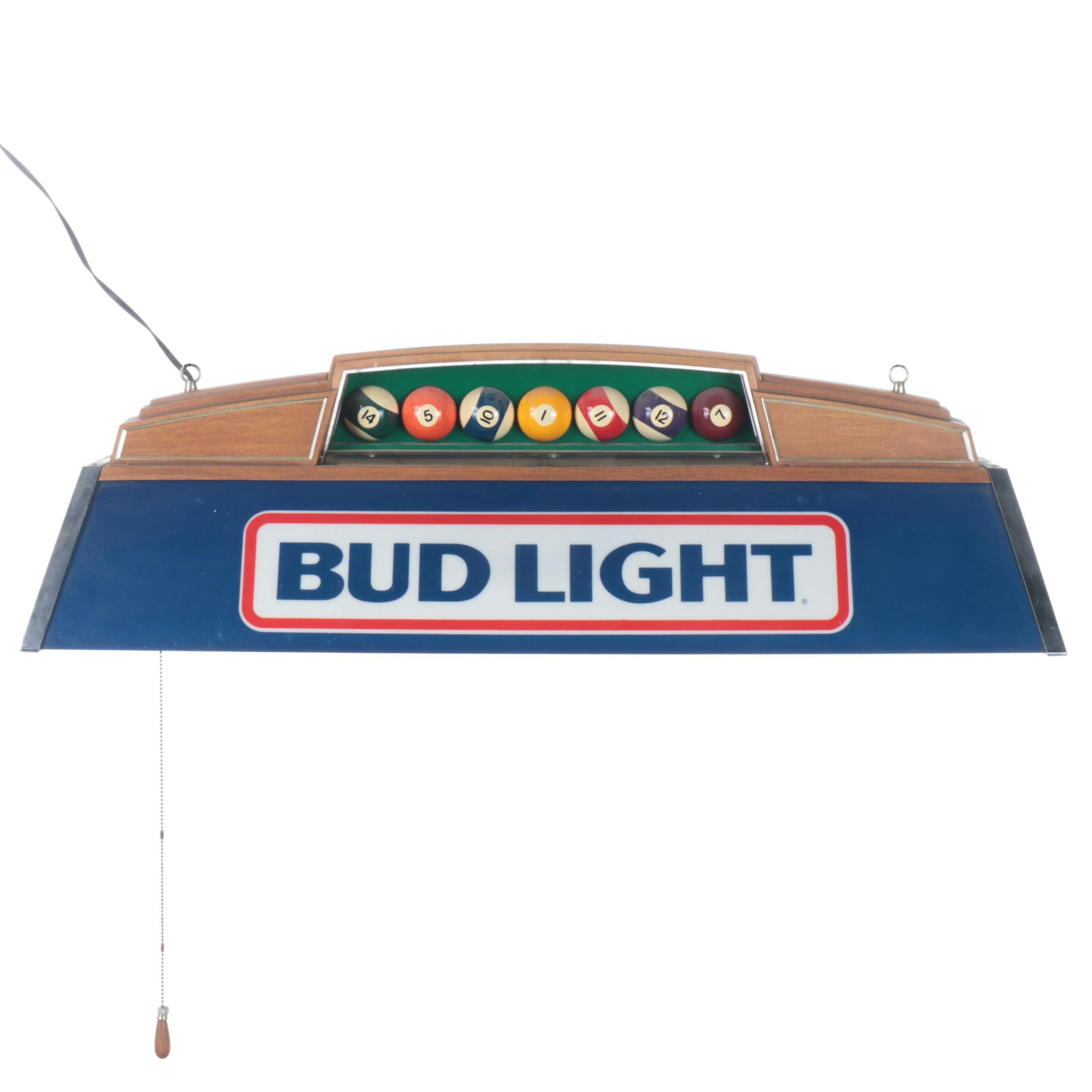 Bud Light Pool Table  Linear Pendant Light, 1980s