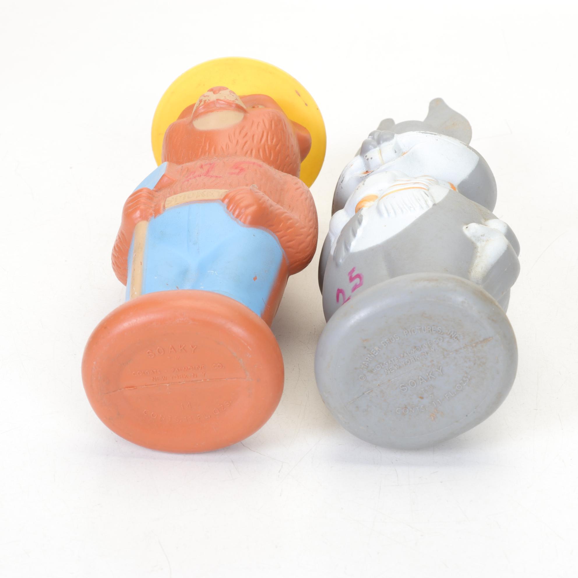 Soaky Collection of Cartoon Bubble Bath Bottles Featuring "Smokey Bear"