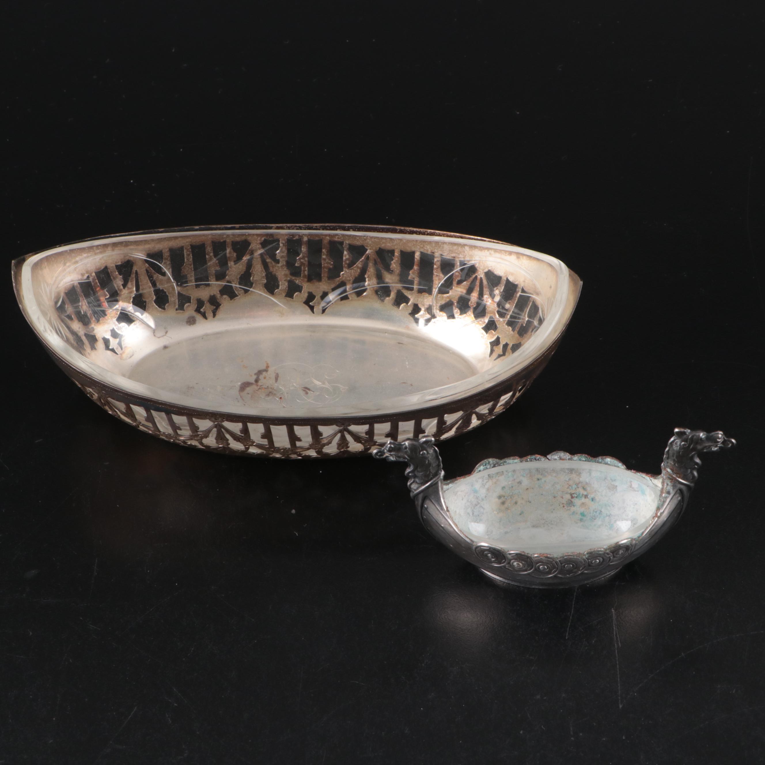 Gorham Sterling Silver Bowl with Other Serving Pieces and Tableware