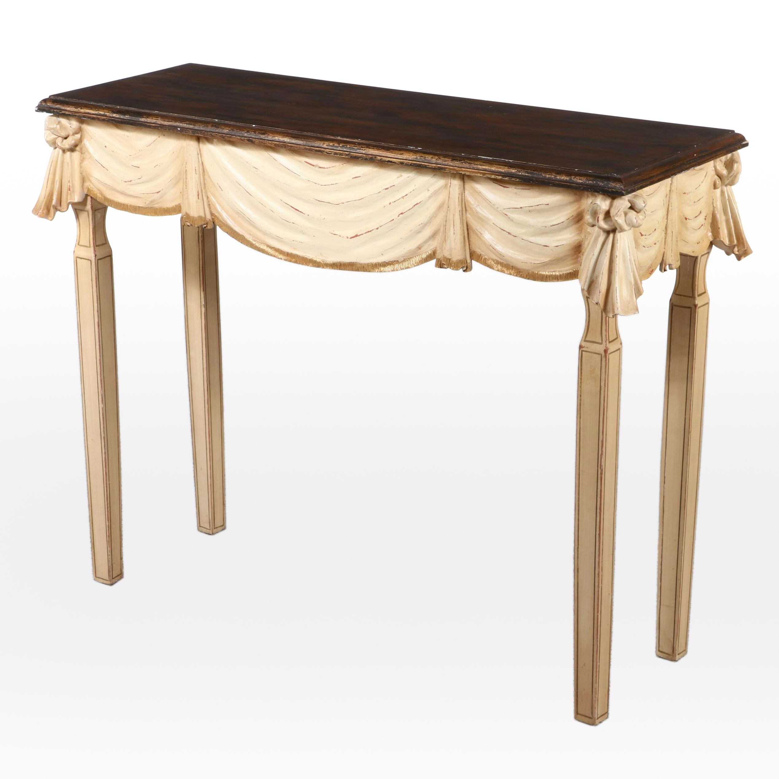 Sterling Industries French Style Carved Wood Console Table