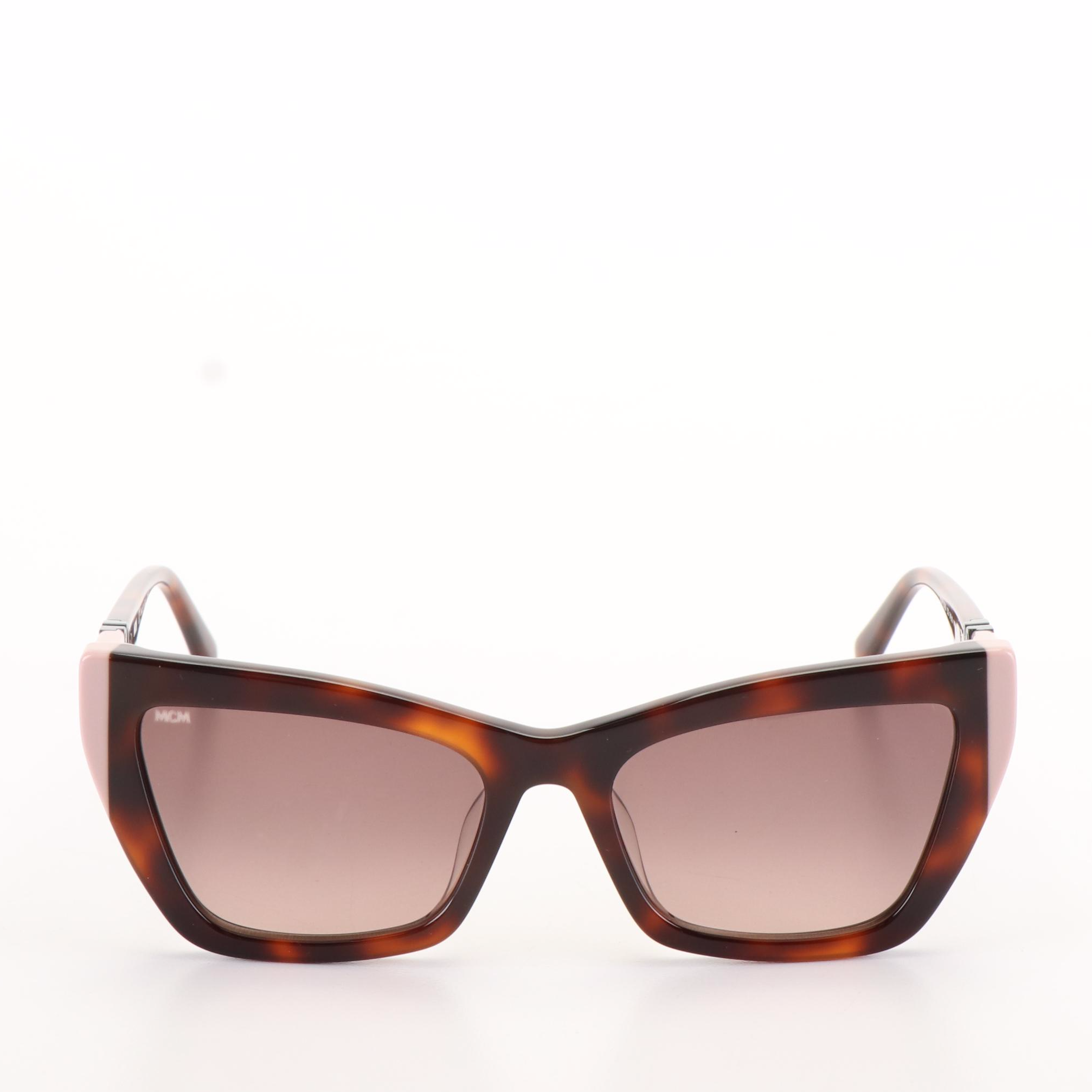 MCM 722SLB Cat Eye Pink Accented Tortoise Shell Sunglasses