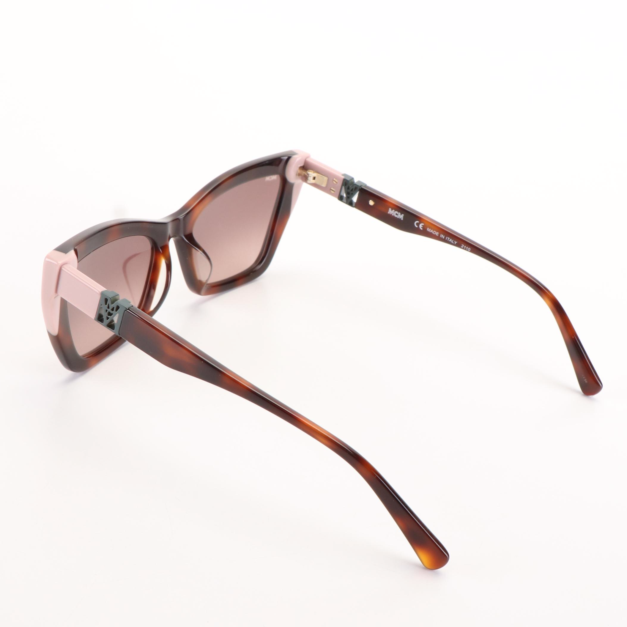 MCM 722SLB Cat Eye Pink Accented Tortoise Shell Sunglasses