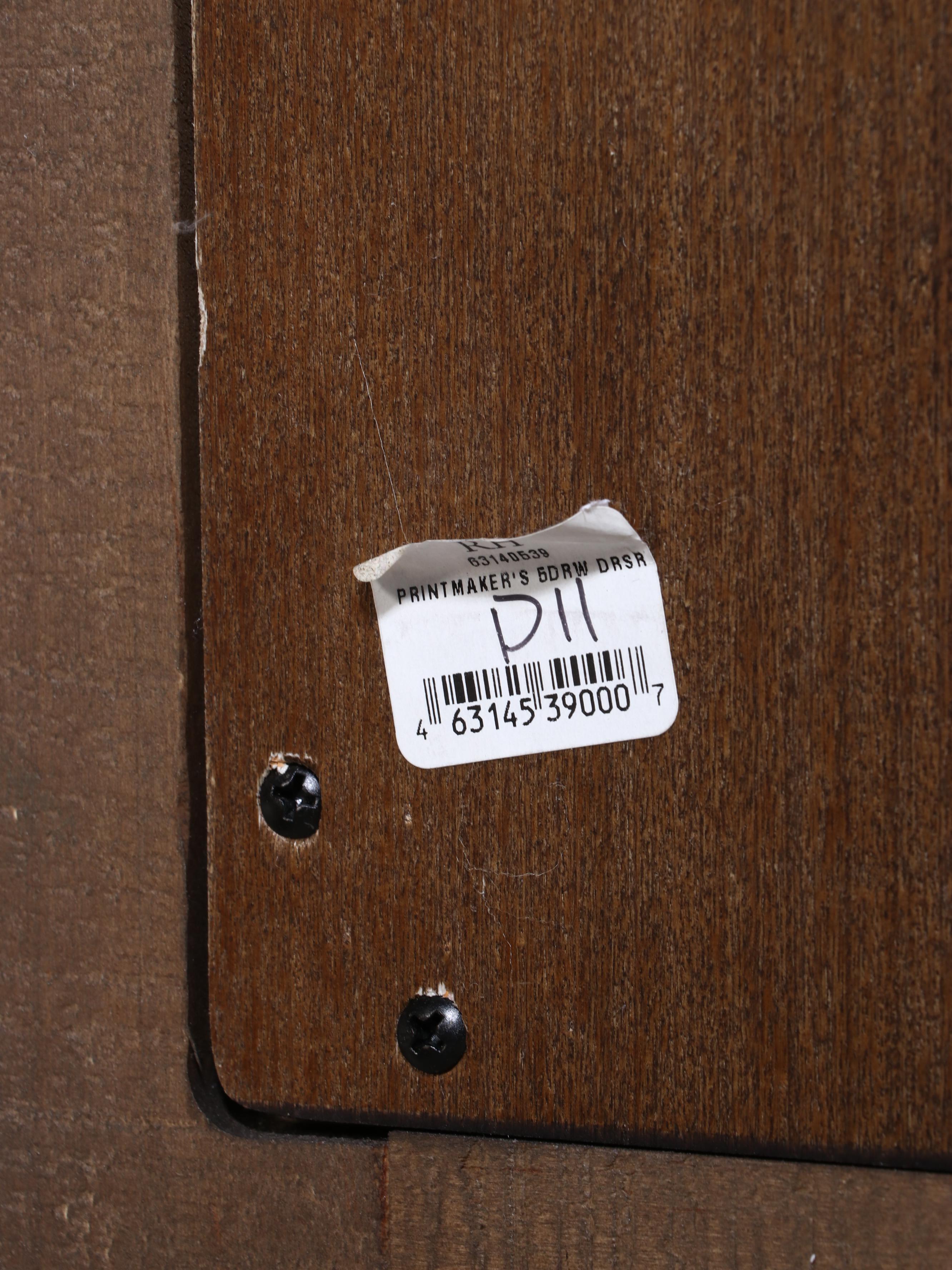 Restoration Hardware Wooden Printmaker's Chest of Drawers