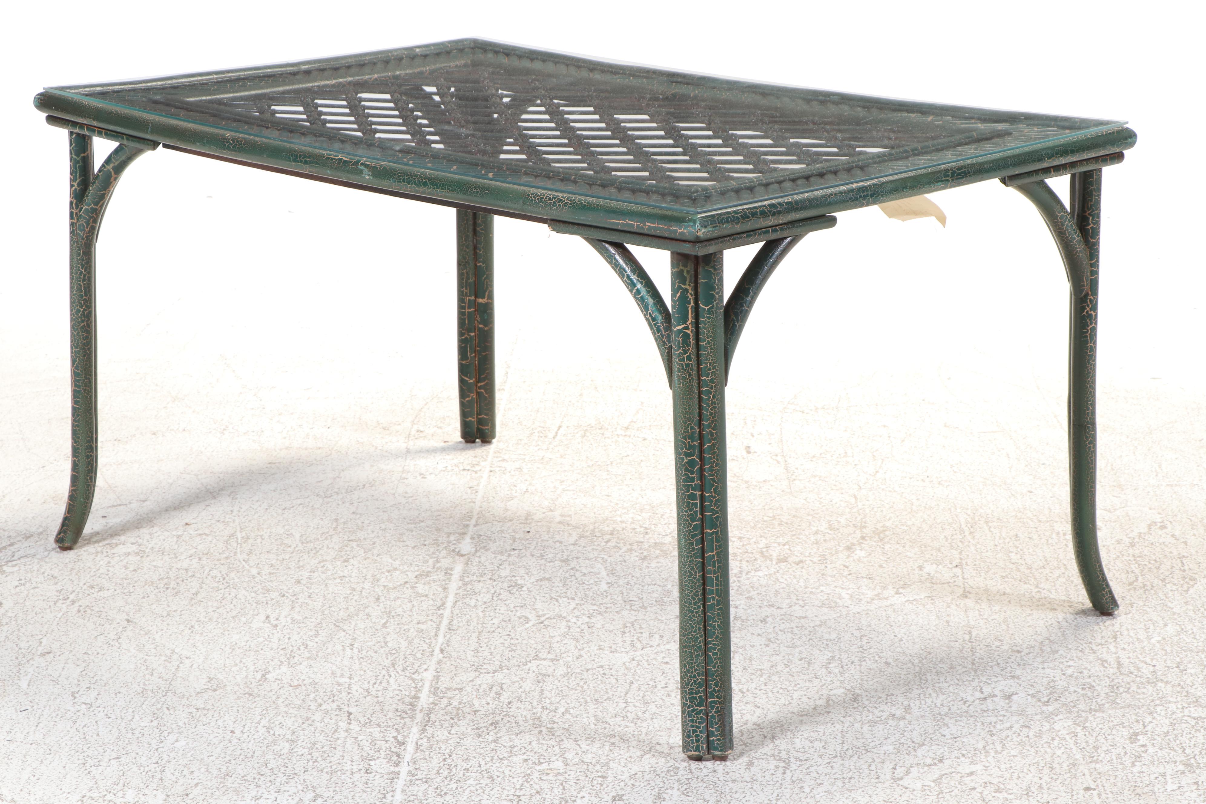 Five Piece Southeastern Galleries Art Nouveau Style Painted Bent Wood Dining Set
