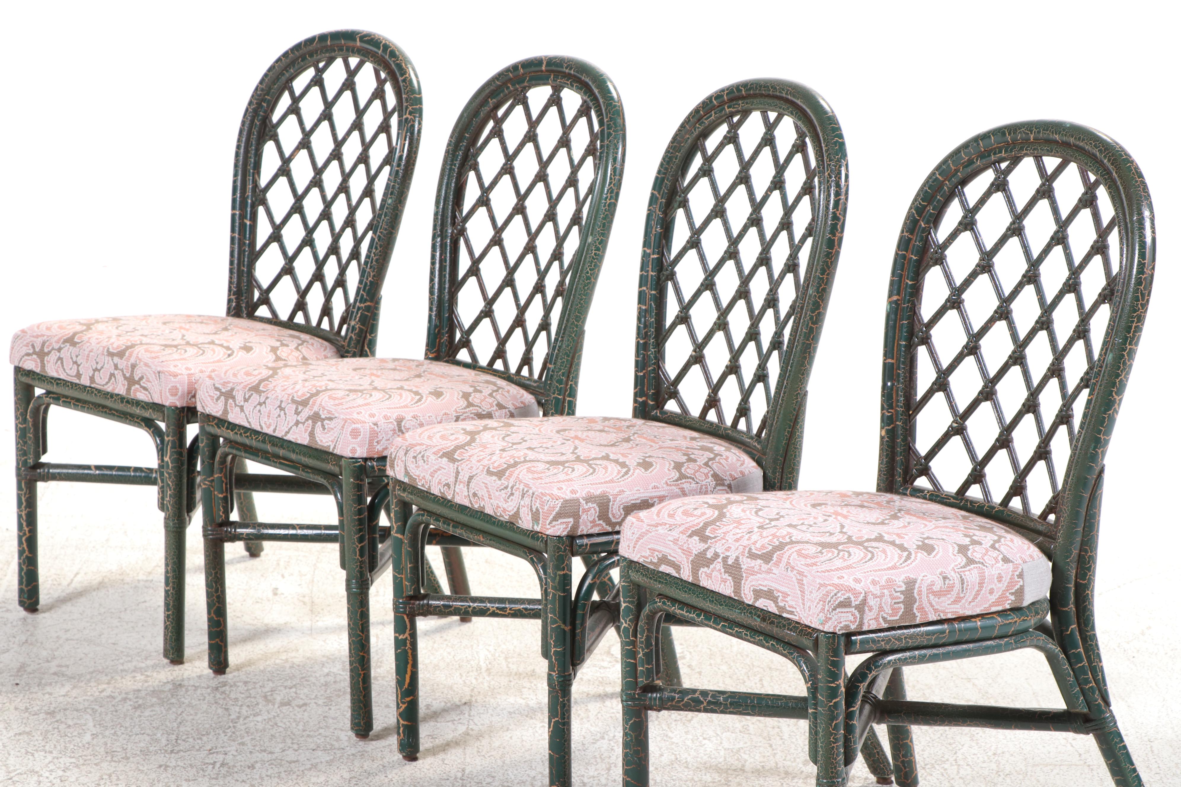 Five Piece Southeastern Galleries Art Nouveau Style Painted Bent Wood Dining Set