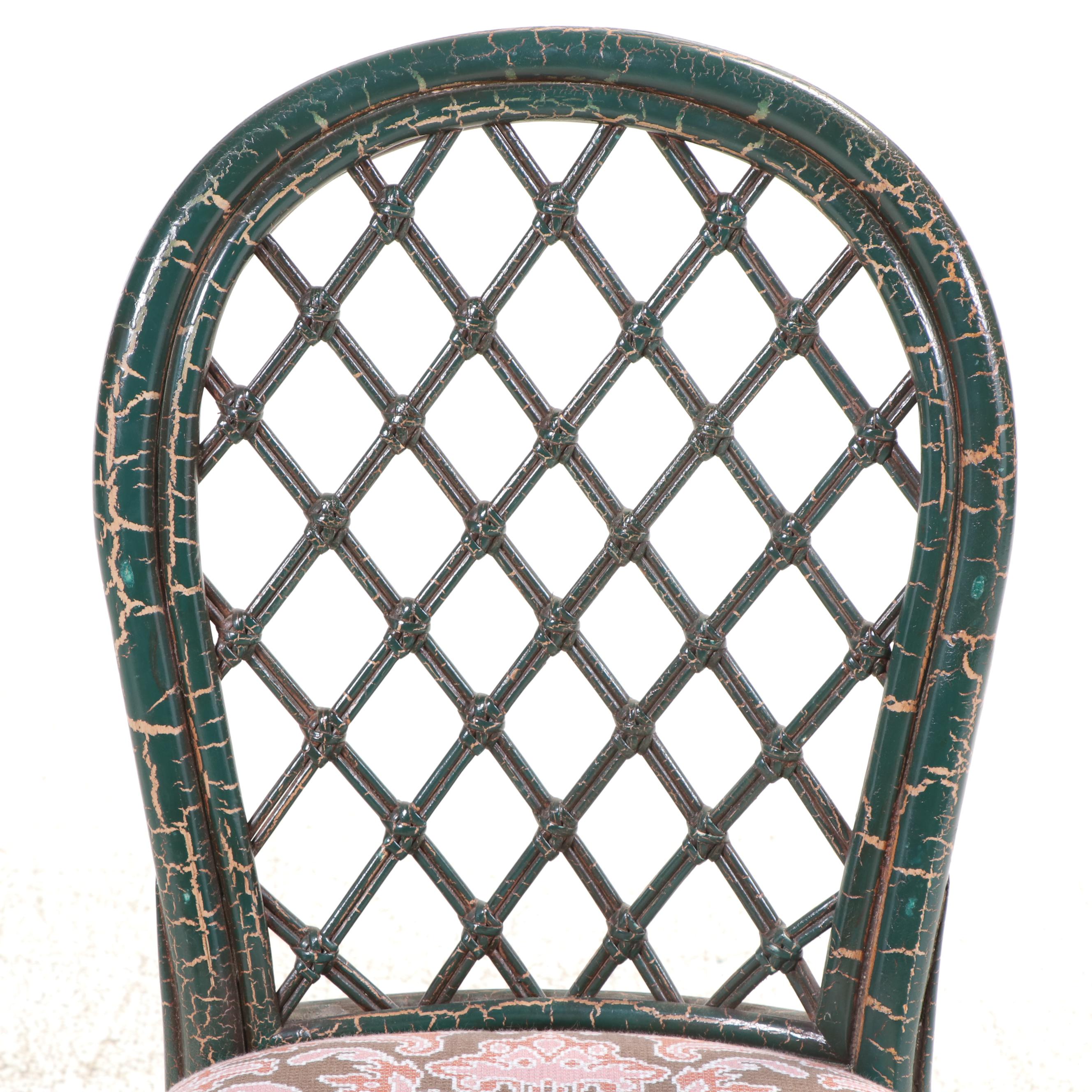 Five Piece Southeastern Galleries Art Nouveau Style Painted Bent Wood Dining Set