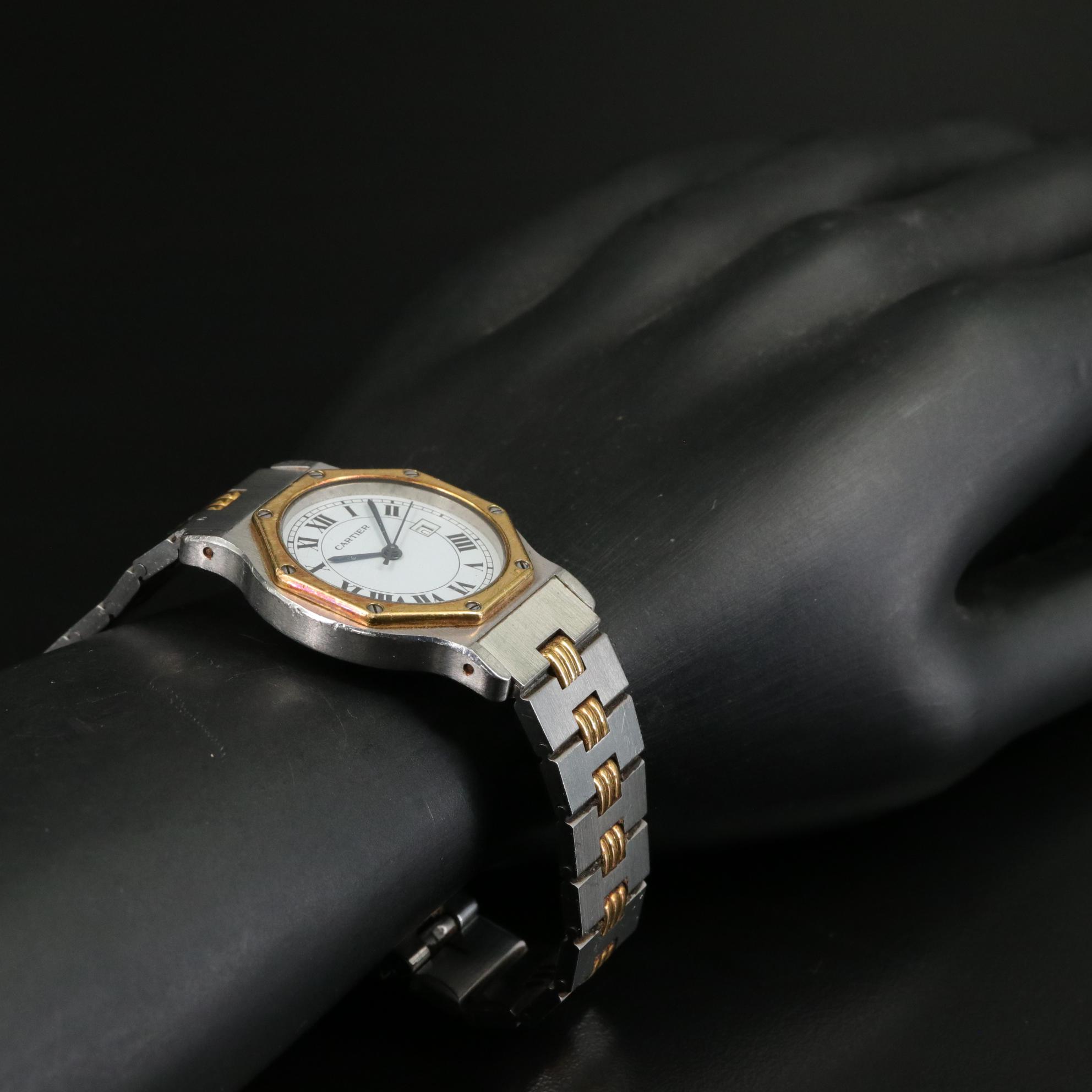 Cartier Santos de Cartier Octagonal 18K and Stainless Steel Watch