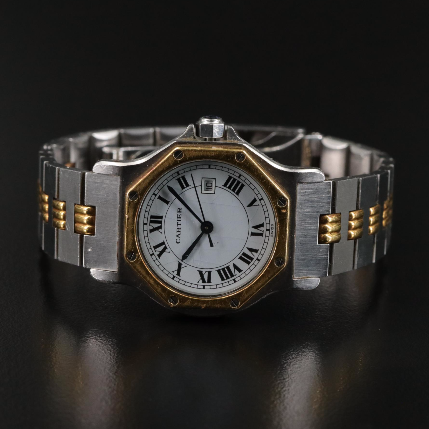 Cartier Santos de Cartier Octagonal 18K and Stainless Steel Watch
