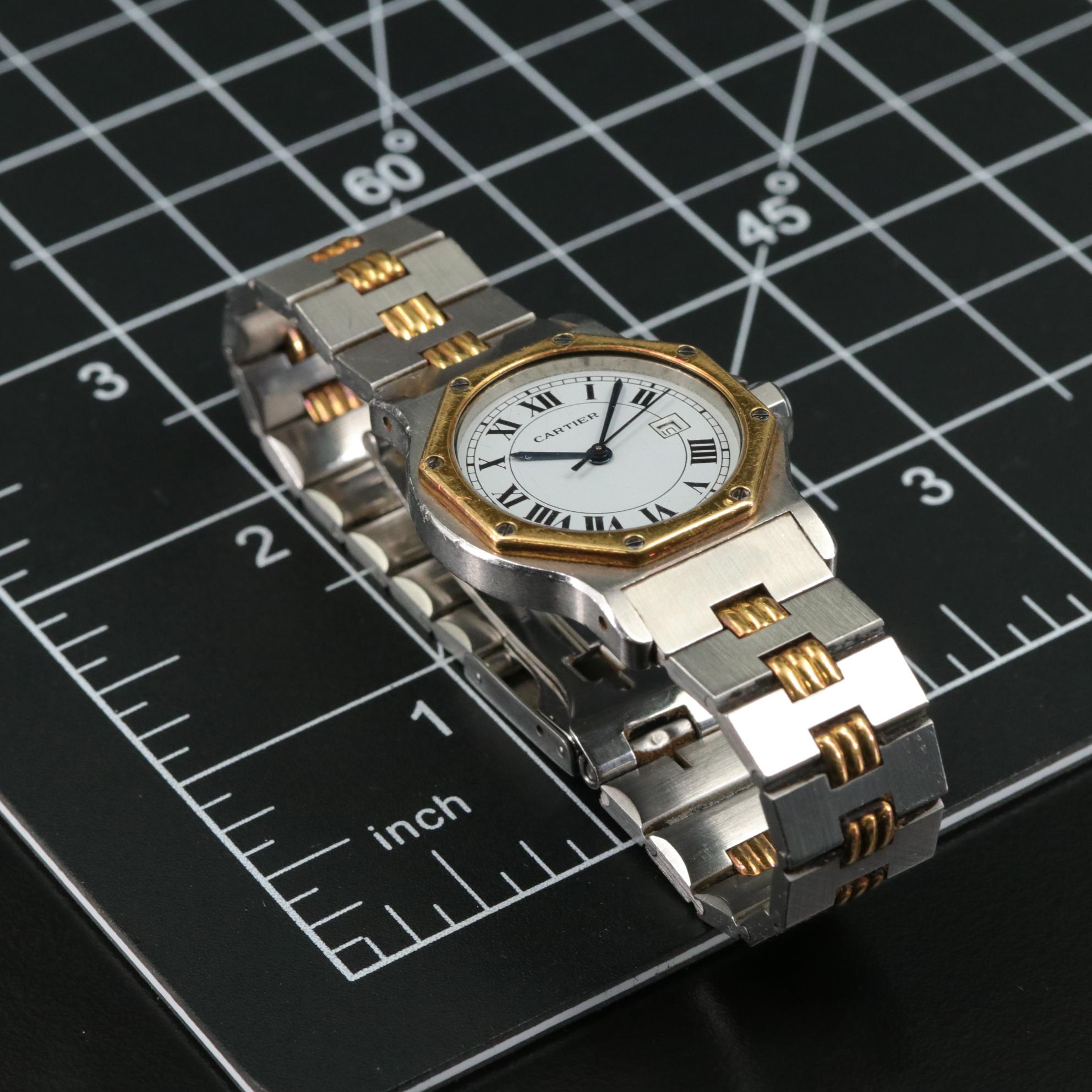 Cartier Santos de Cartier Octagonal 18K and Stainless Steel Watch