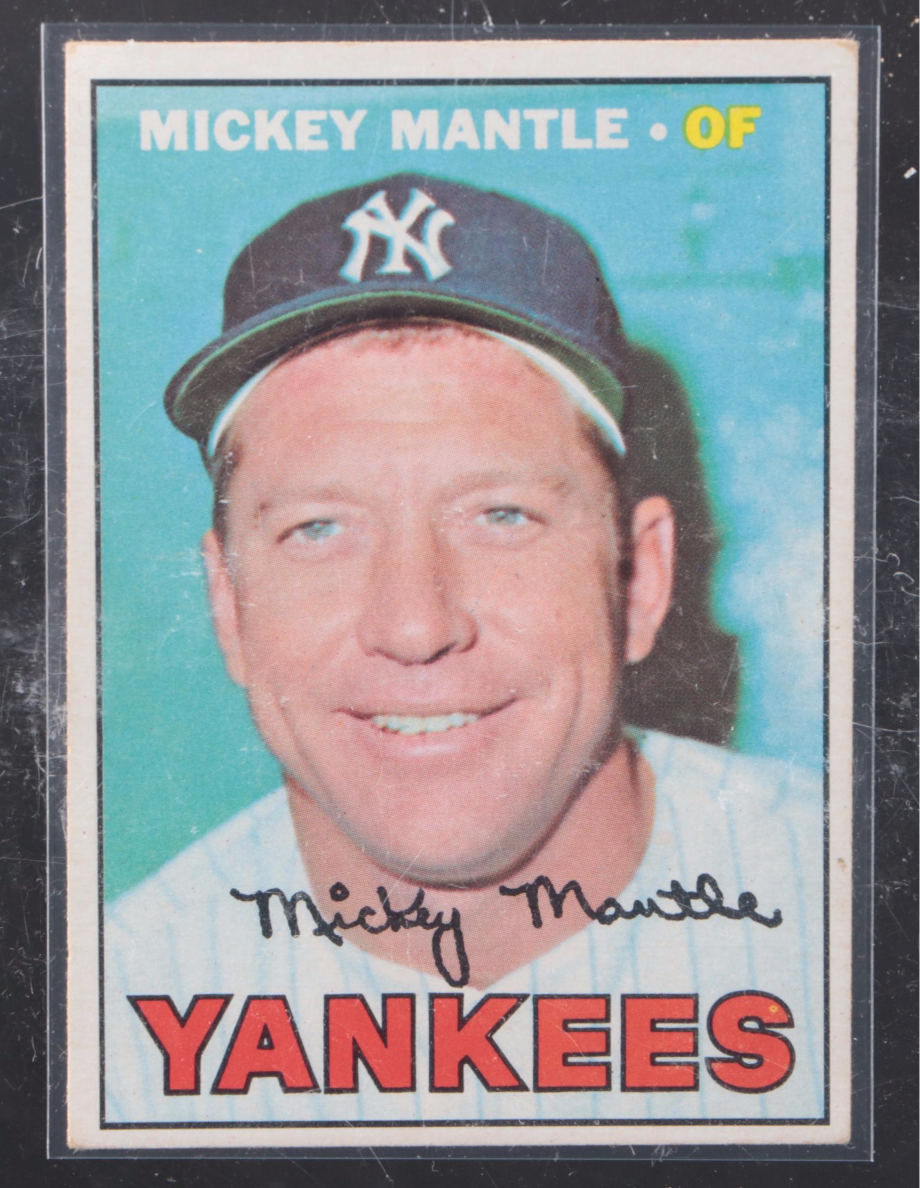 1967 and 1969 Topps Mickey Mantle New York Yankees Baseball Cards