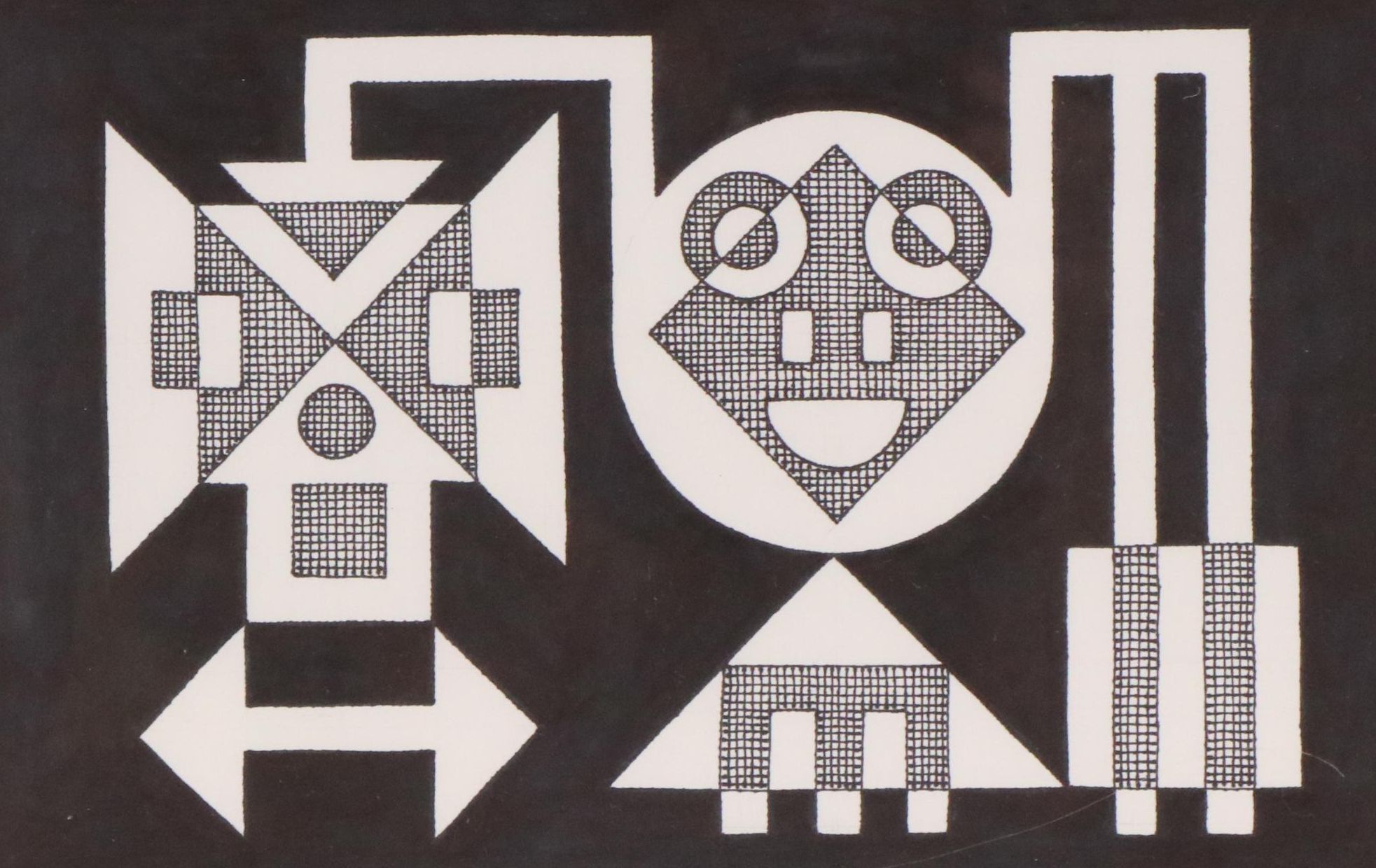 Jerry Kellems Abstract Ink Drawing, 2004