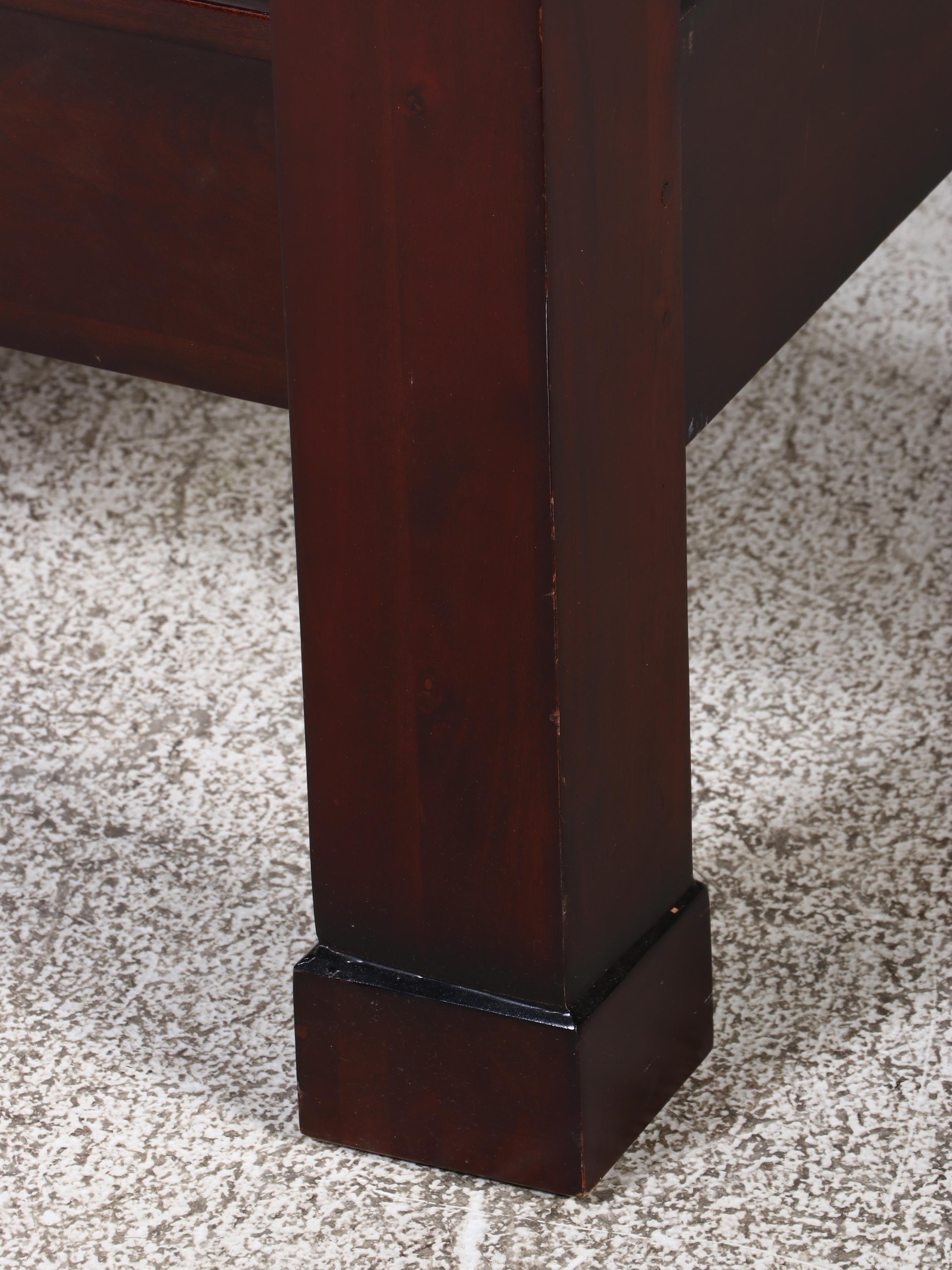 Bombay Federal Style Mahogany Finish Four-Poster Bed Frame