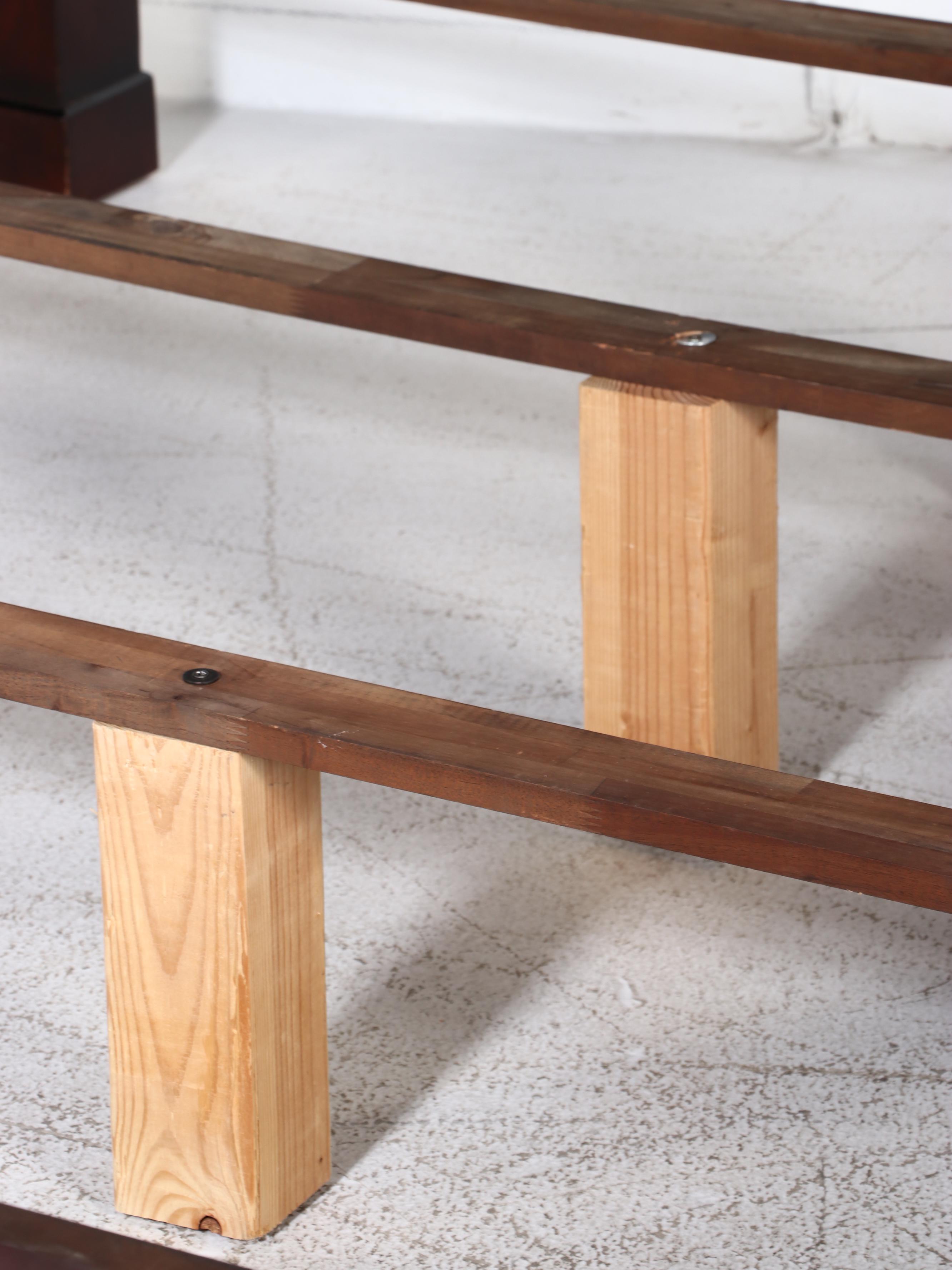 Bombay Federal Style Mahogany Finish Four-Poster Bed Frame