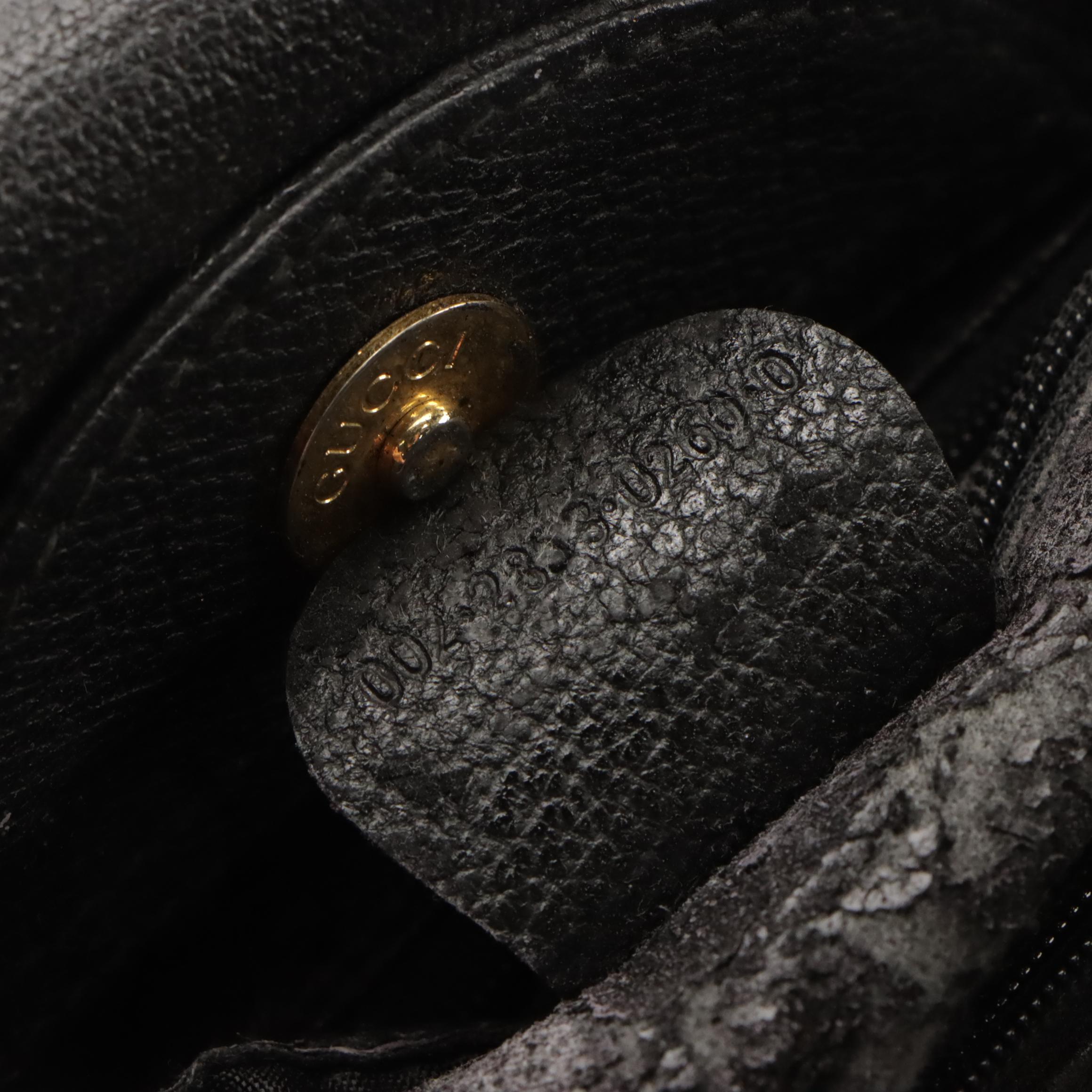 Gucci Diana Bamboo Handle Tote in Black Suede and Cinghiale Leather Trim