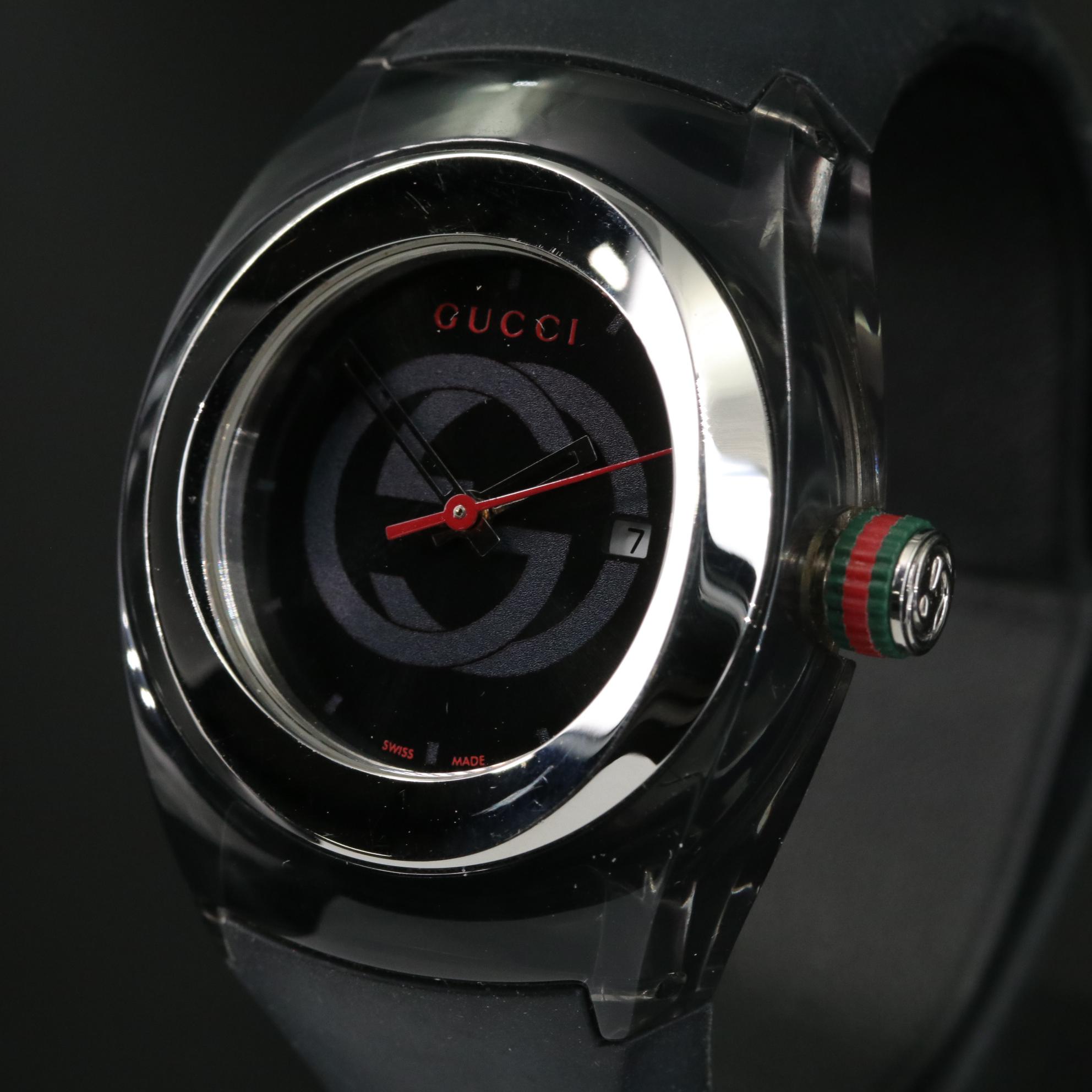 Gucci Sync 137.3 Swiss Made Black Dial Quartz Wristwatch