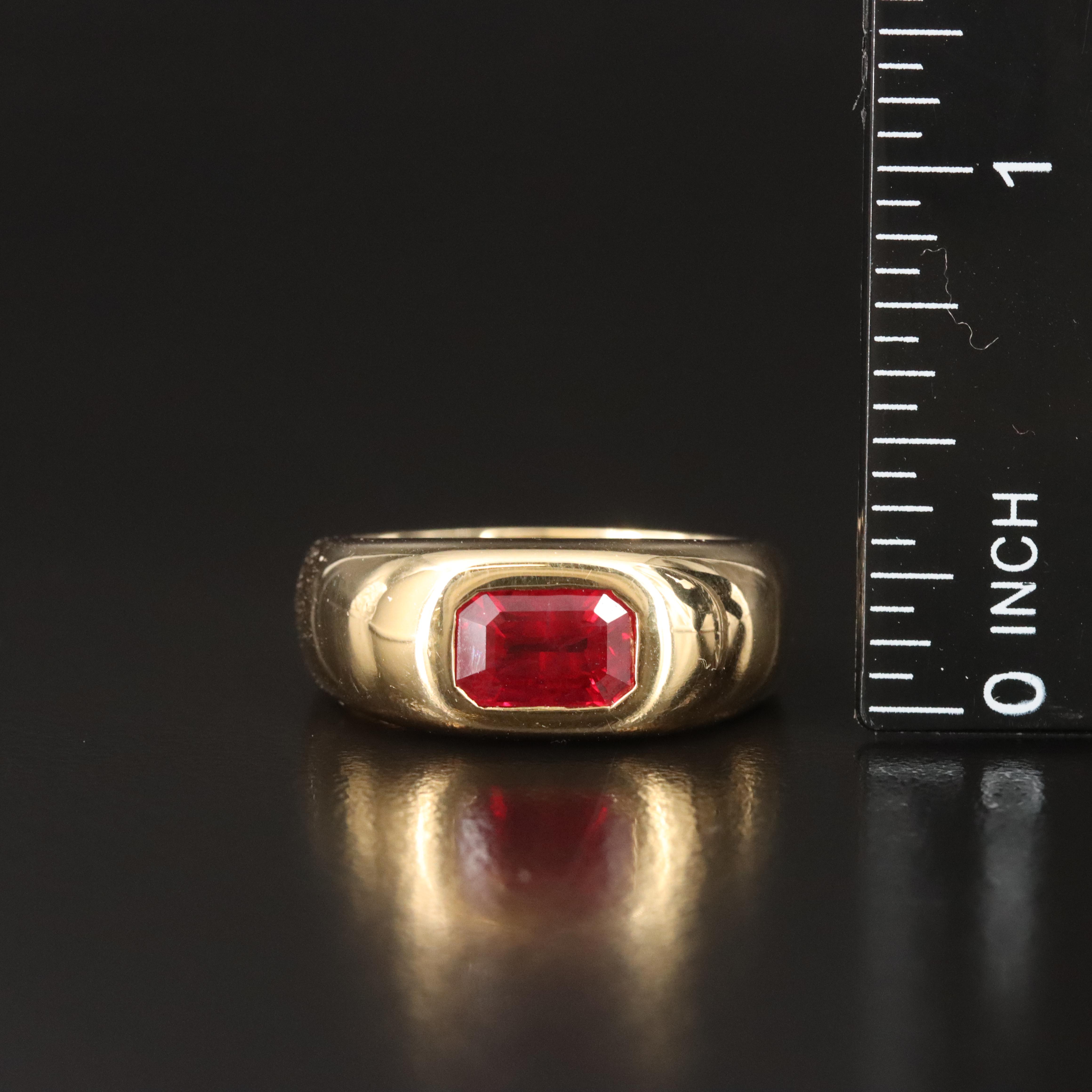 18K 2.27 CT Burmese Ruby Solitaire Ring with GIA Report