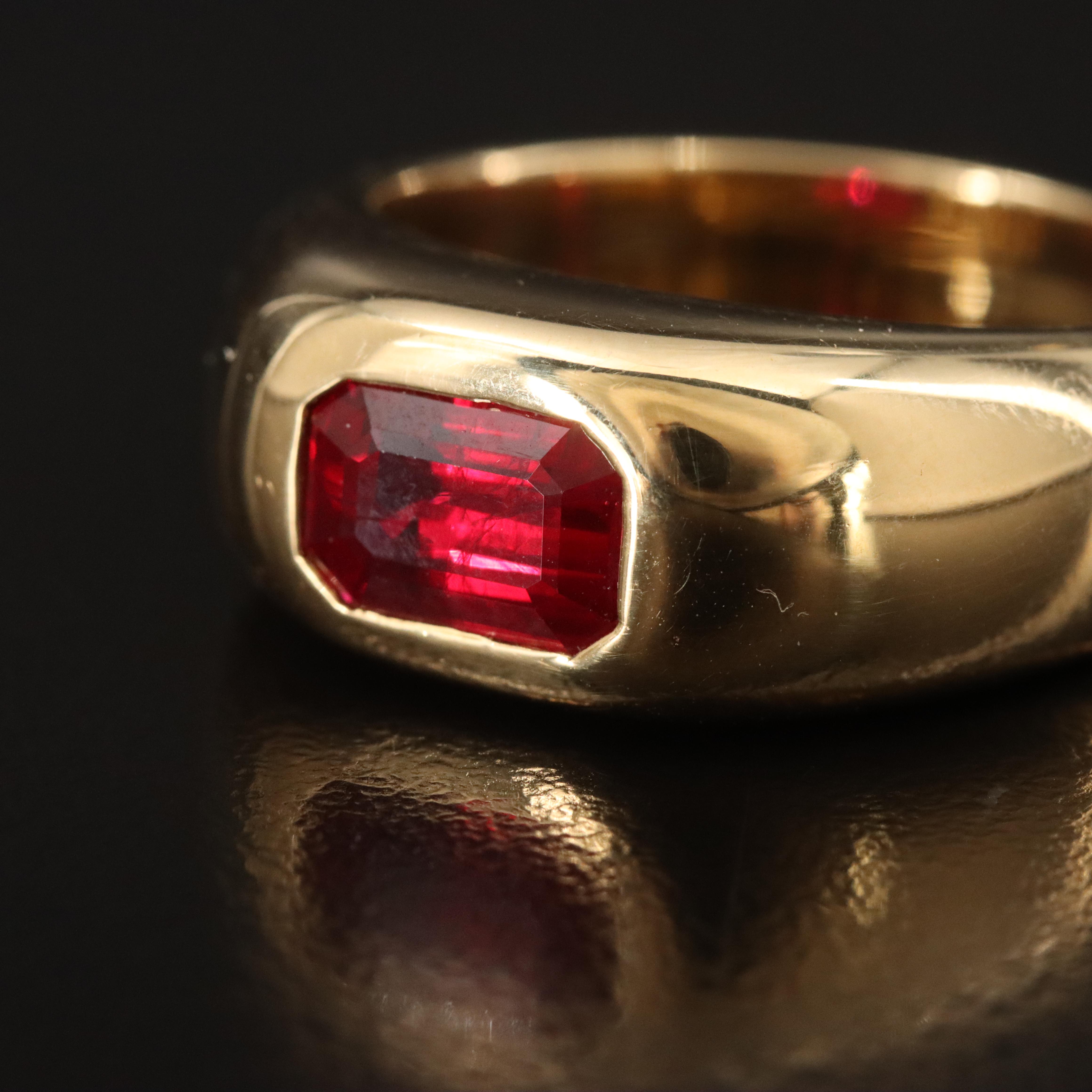 18K 2.27 CT Burmese Ruby Solitaire Ring with GIA Report