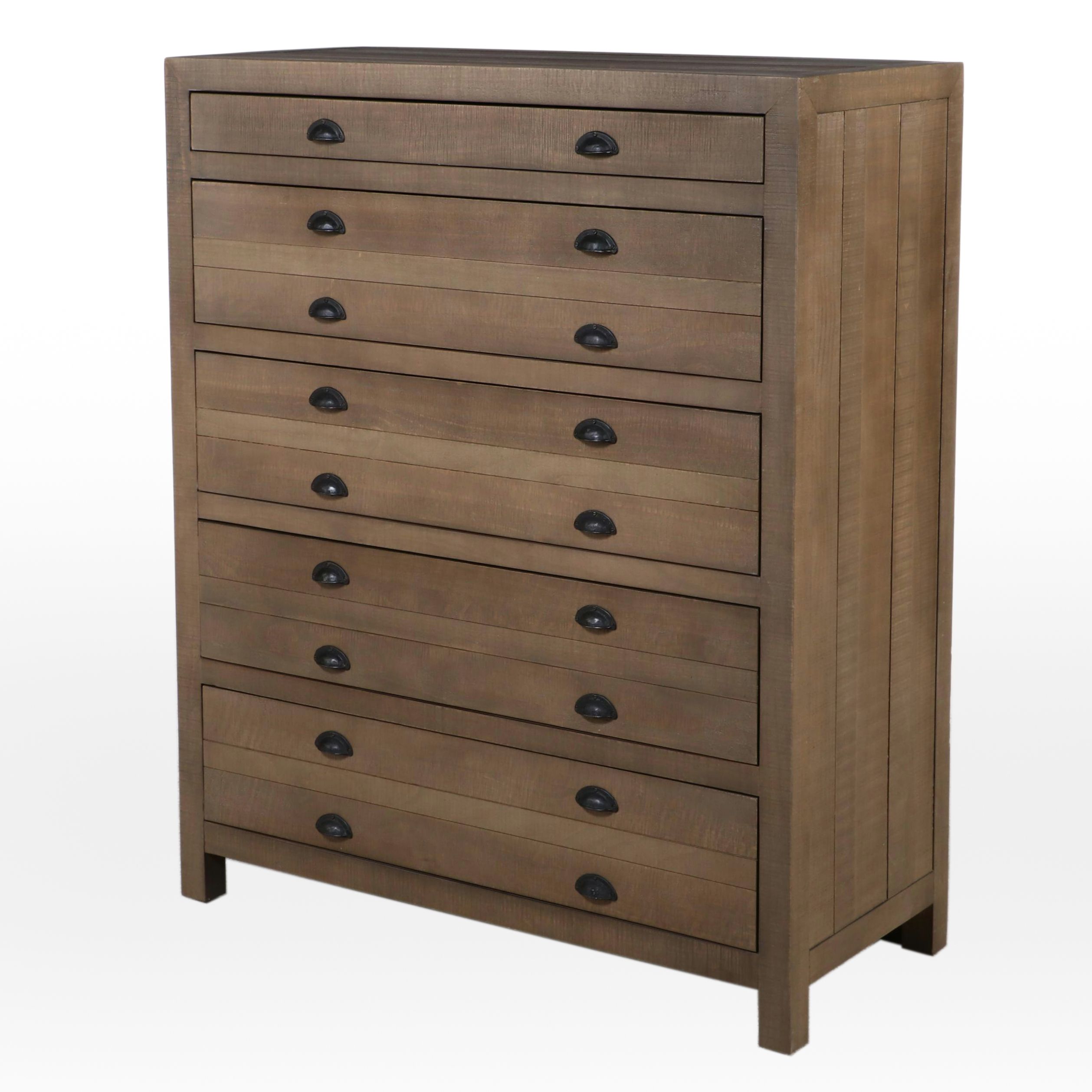 Restoration Hardware Wooden Printmaker's Chest of Drawers