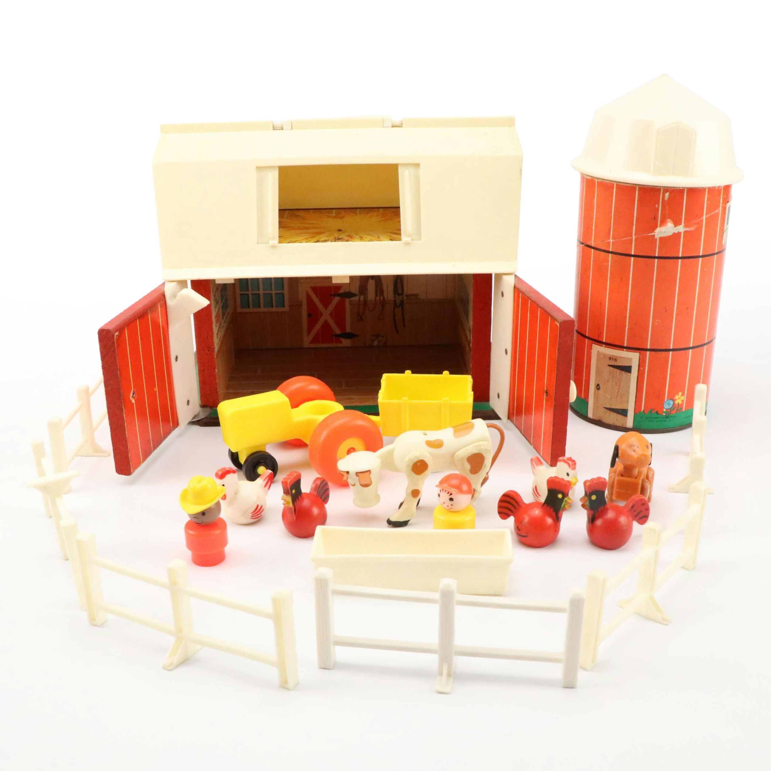 Fisher-Price Little People Toy Barn and Silo, 1967