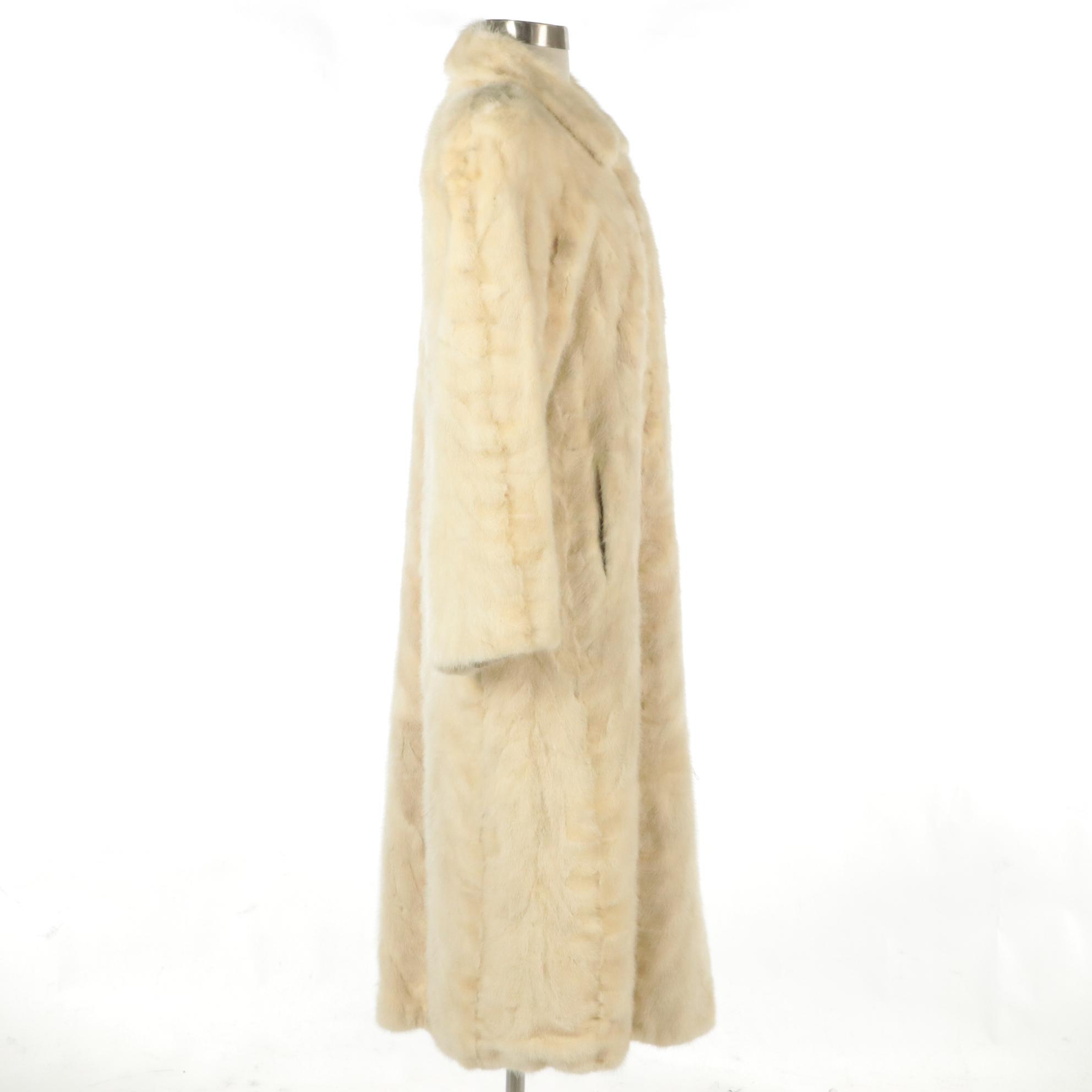 White Mink Fur Coat from The Evans Collection