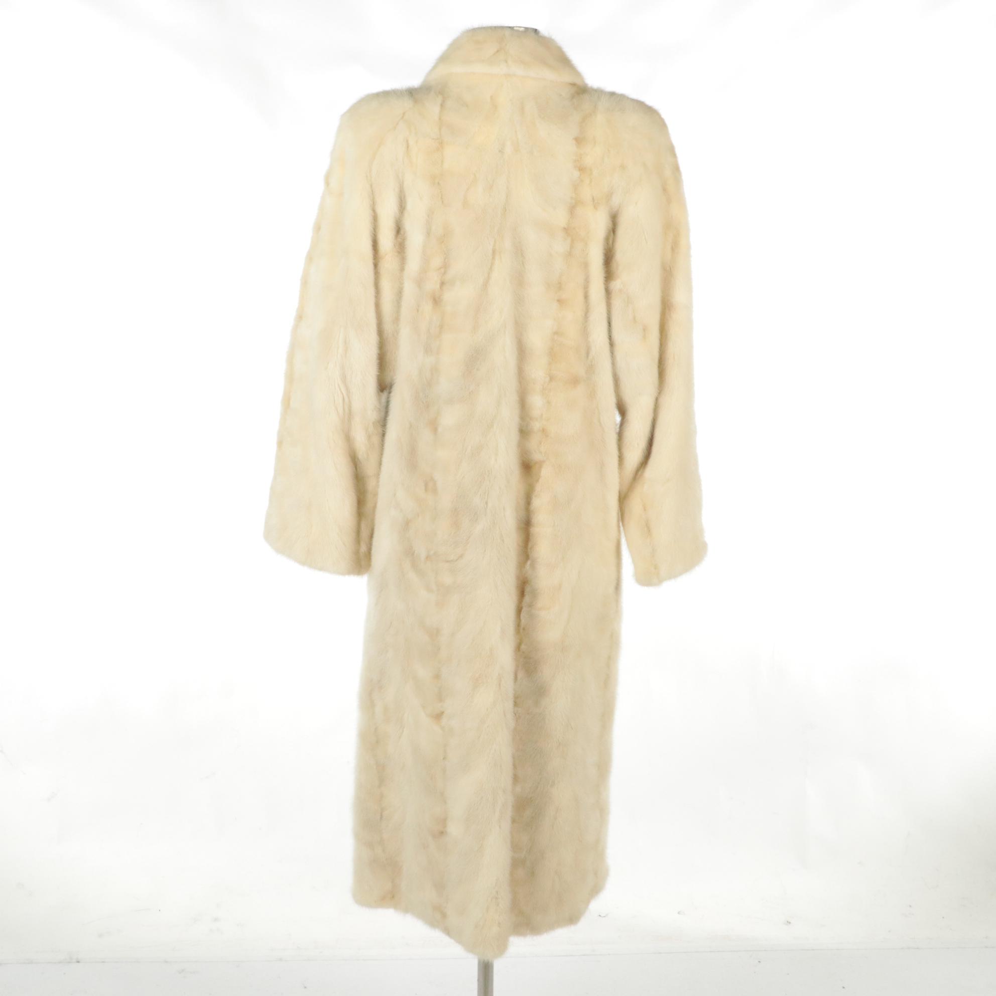 White Mink Fur Coat from The Evans Collection