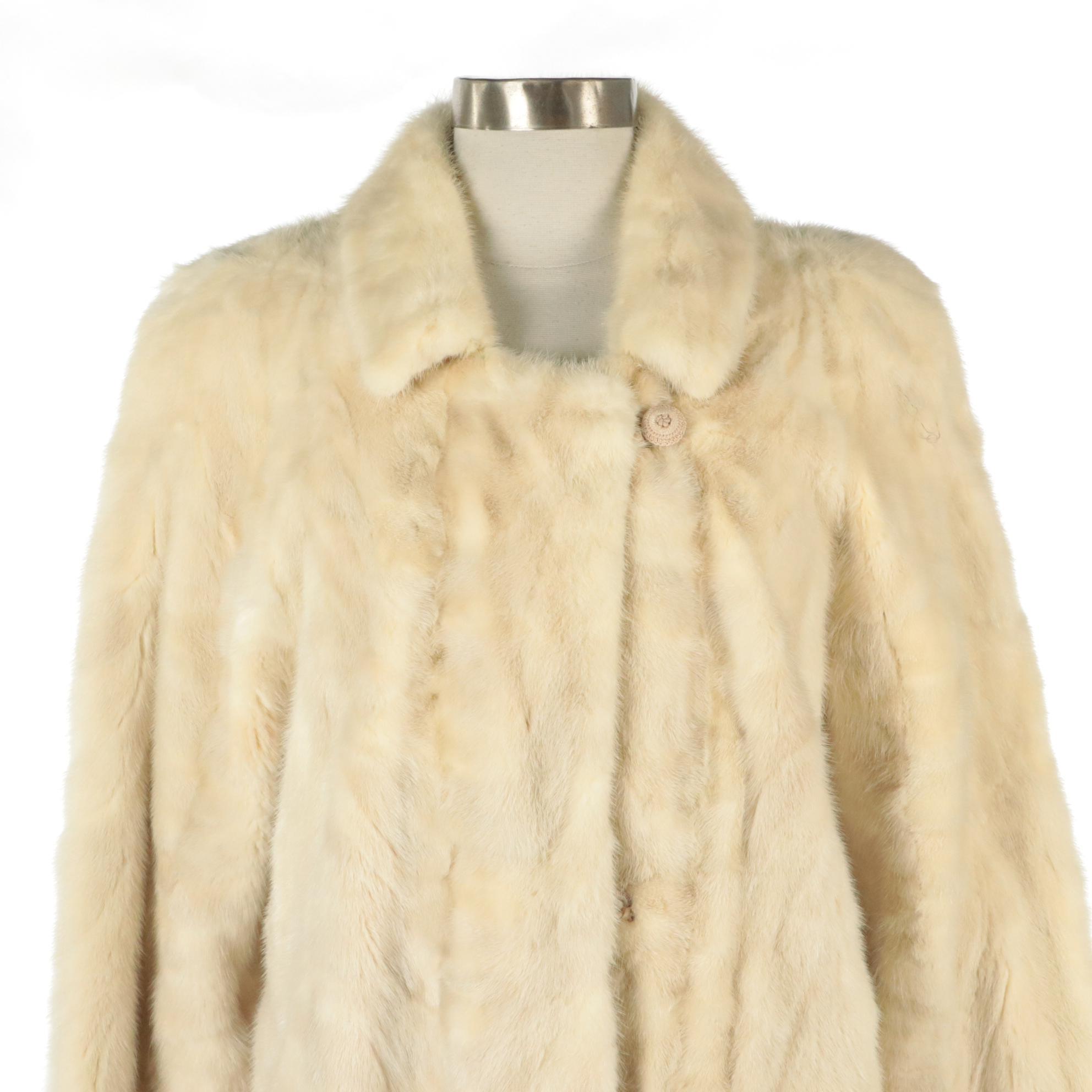 White Mink Fur Coat from The Evans Collection