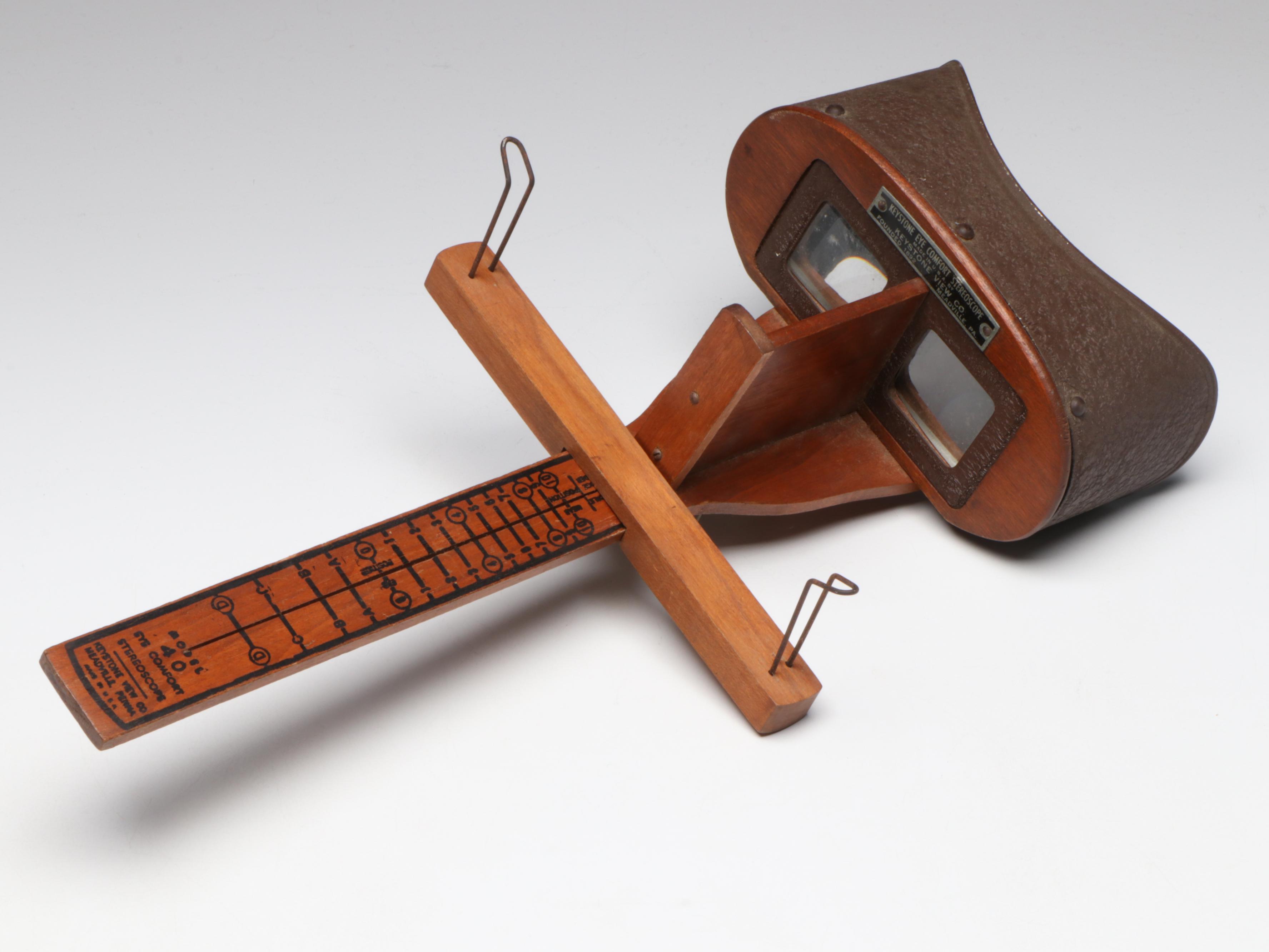 Keystone Stereoscope with Image Card Collection, Late 19th/Early 20th Century