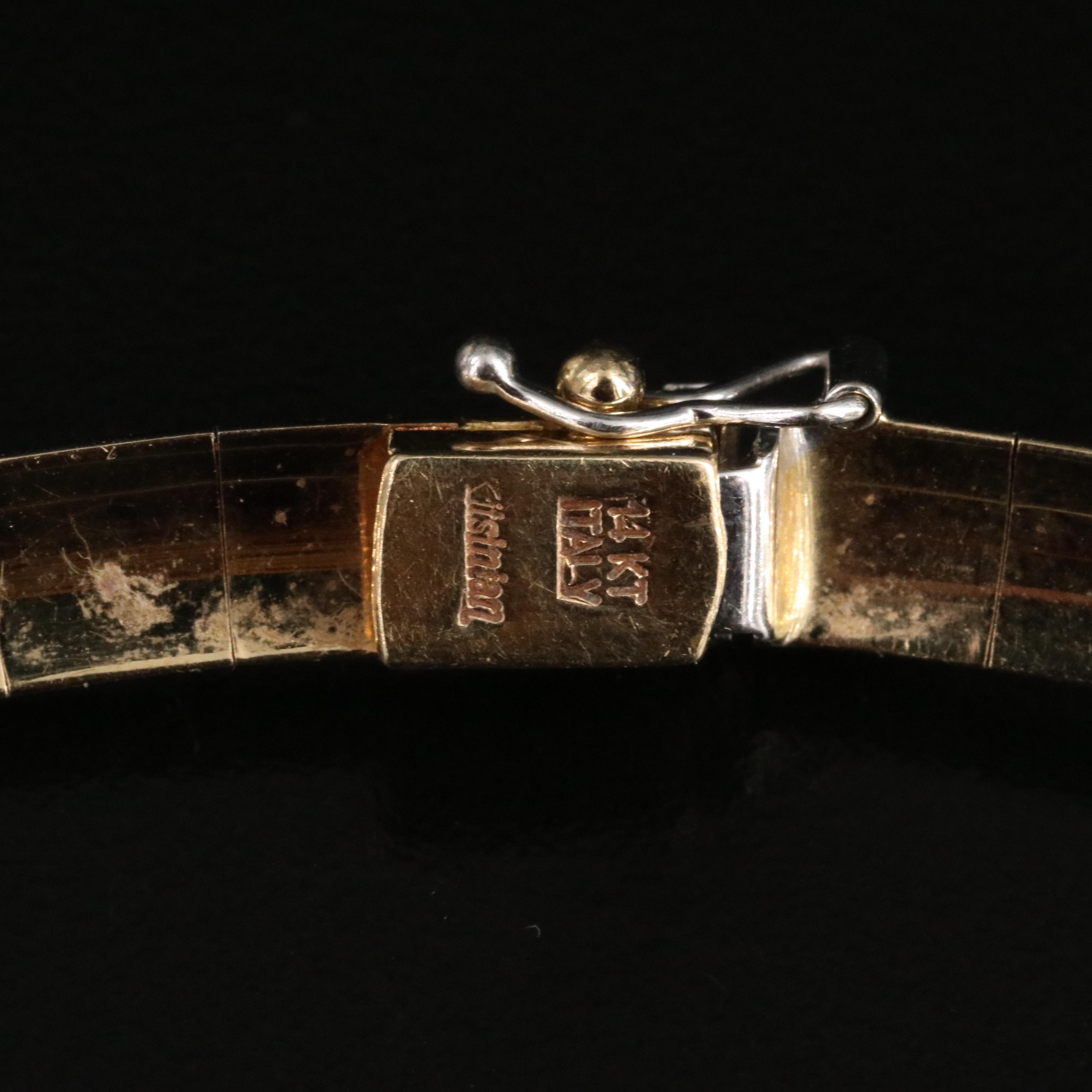 Italian 14K Two-Tone Omega Chain Necklace