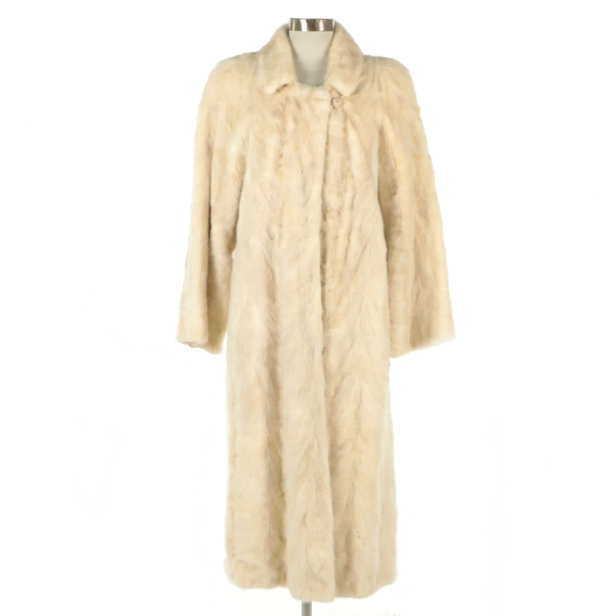 White Mink Fur Coat from The Evans Collection