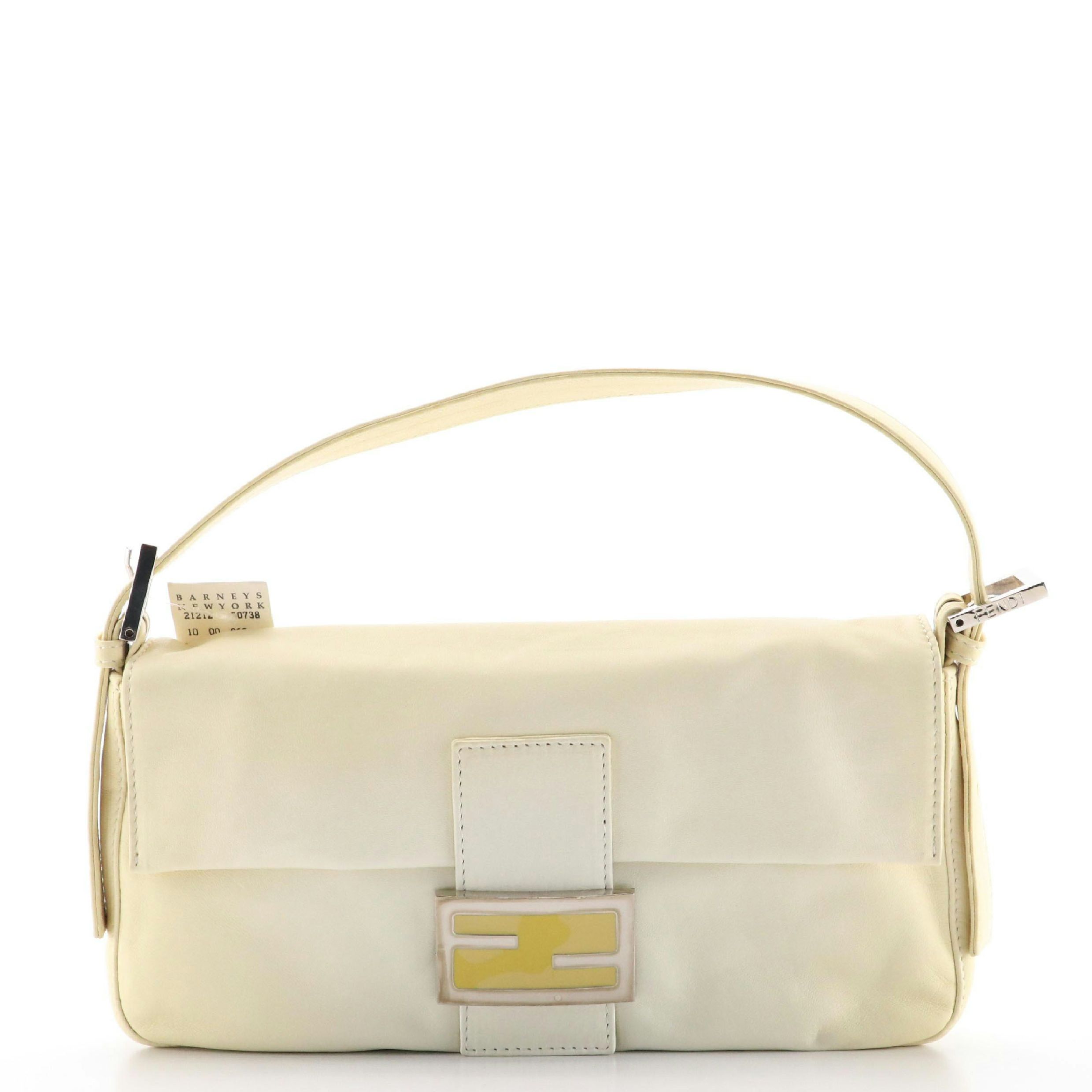 Fendi Lambskin Leather Flap Baguette Bag from Barneys New York, New with Tag