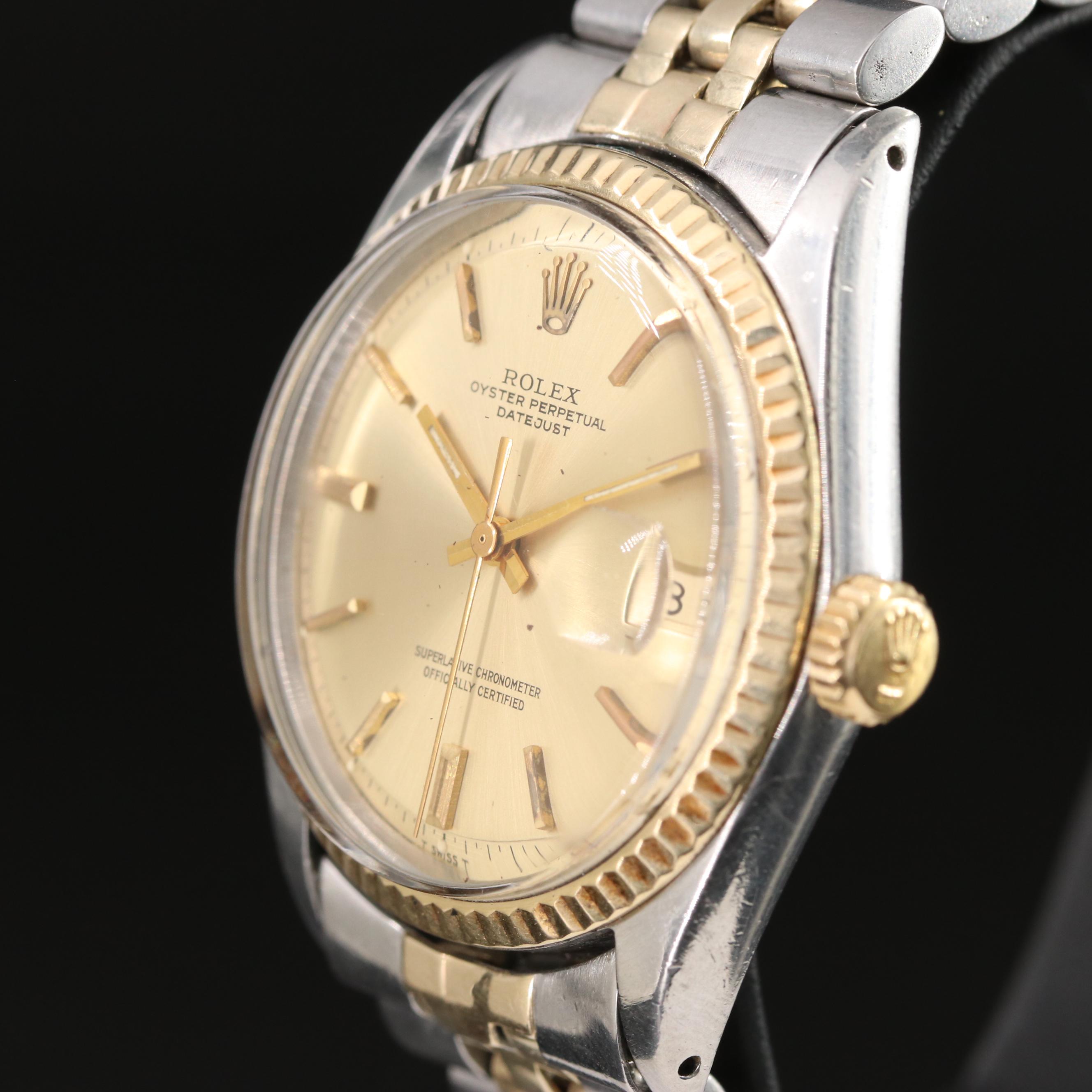 1970 Rolex Pie Pan Dial Datejust Watch