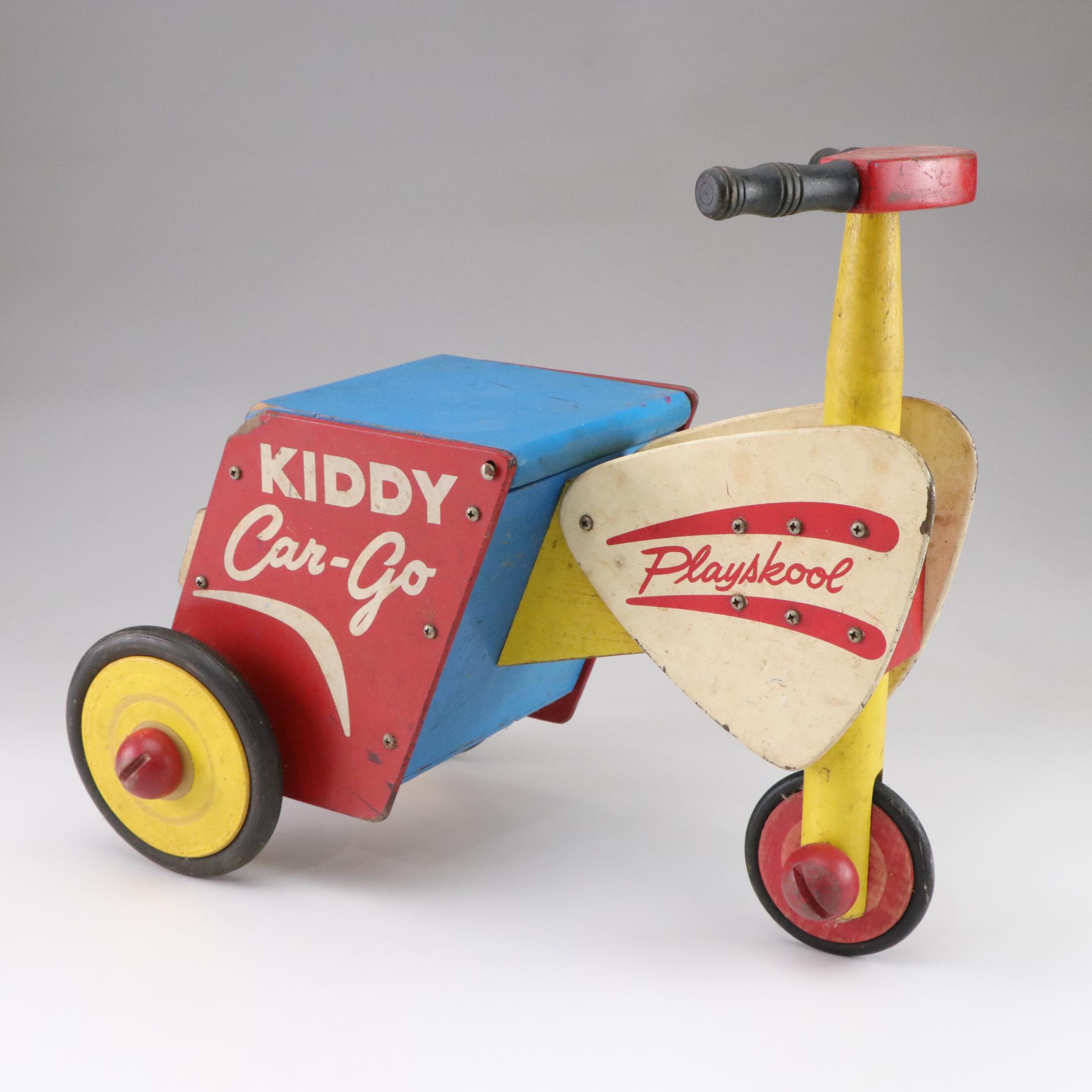 Playskool "Kiddy Car-Go" Painted Wood Tricycle
