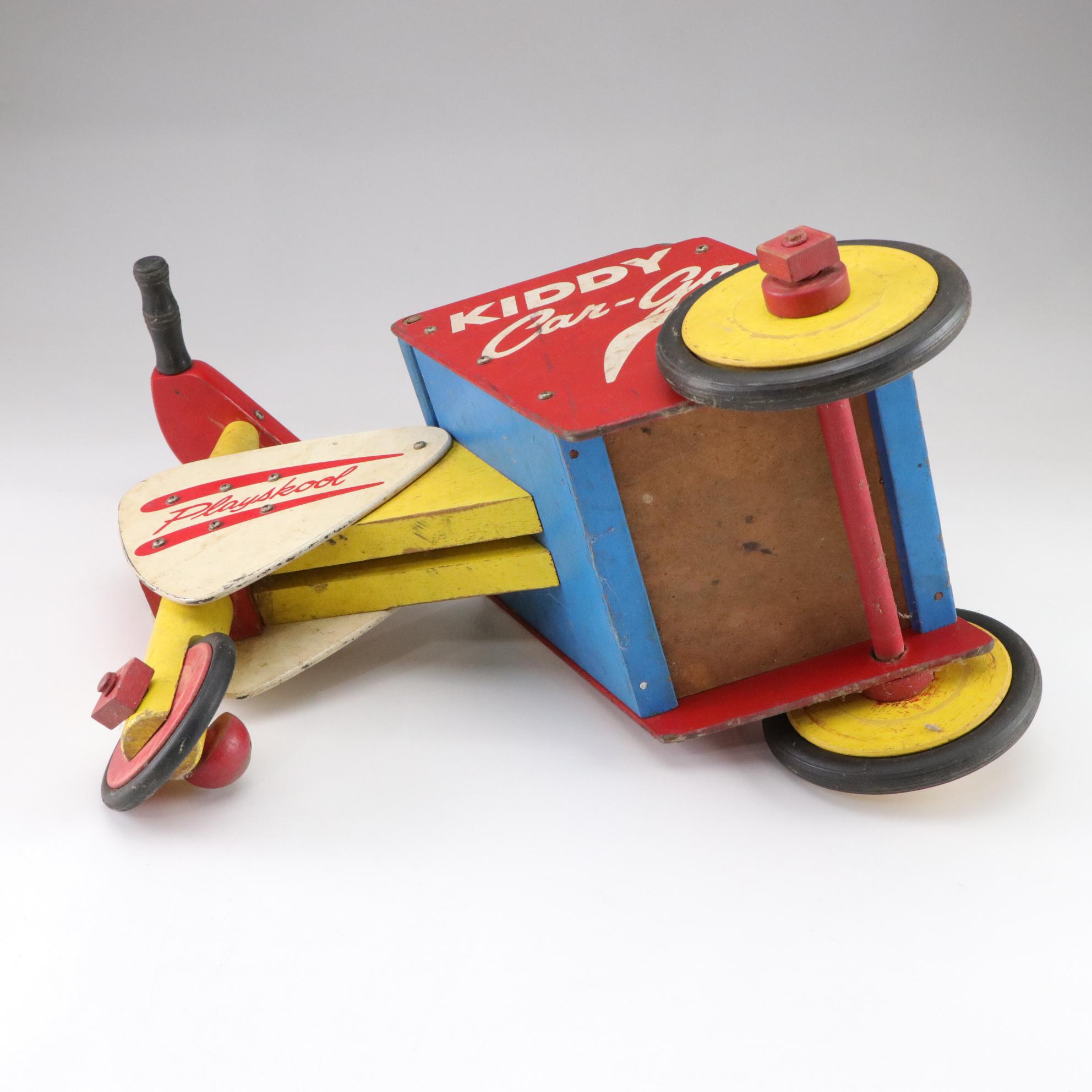 Playskool "Kiddy Car-Go" Painted Wood Tricycle