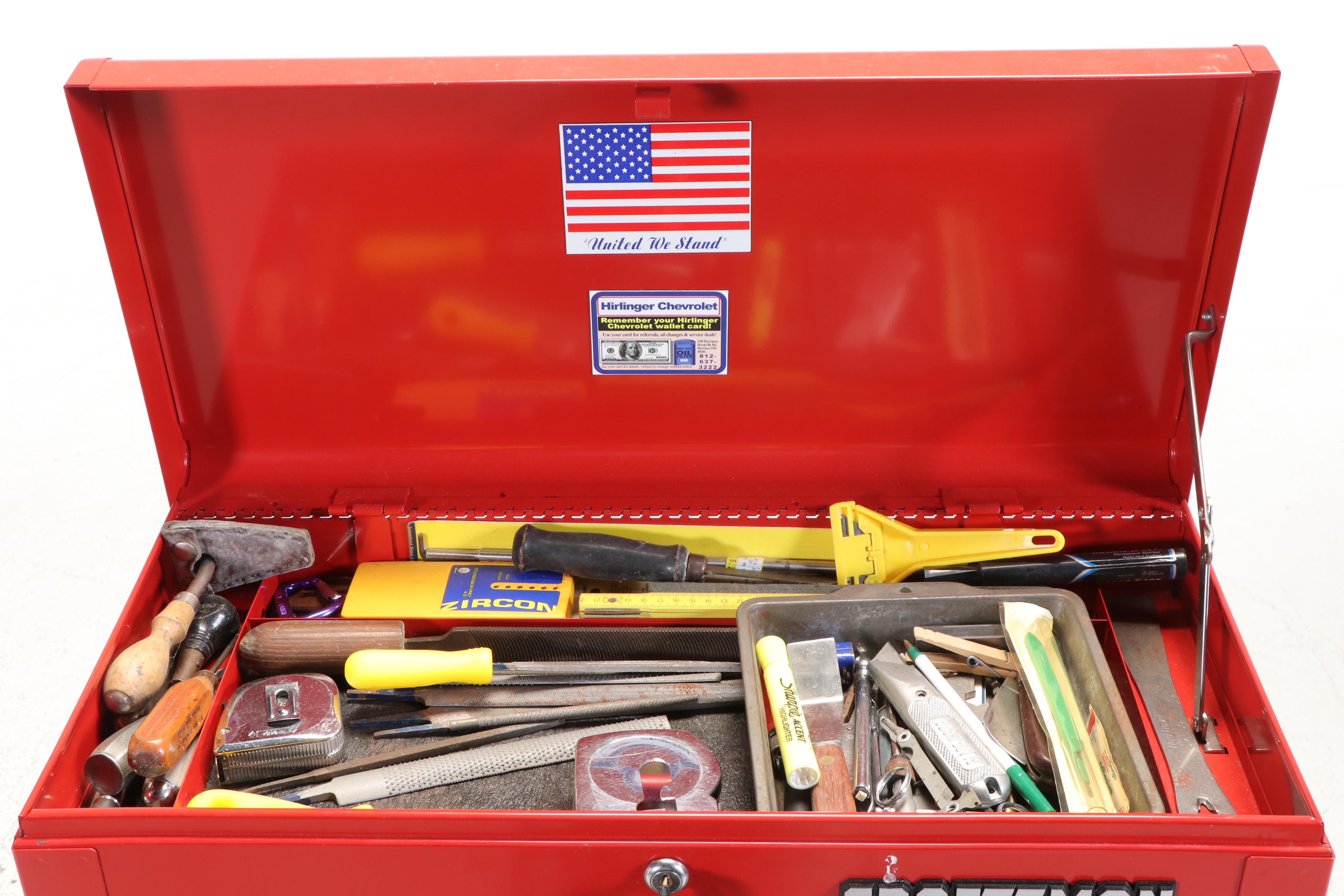 Craftsman Rolling Tool Cabinet with Screwdrivers, Clamps and More Tools